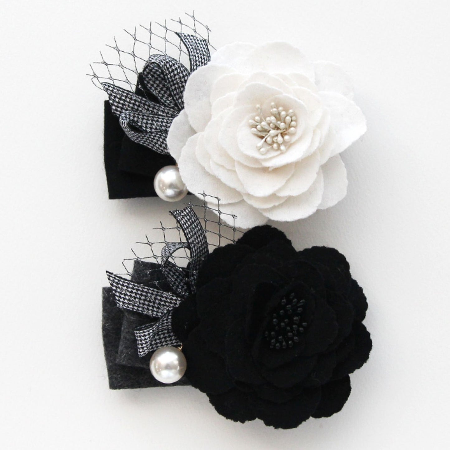 Houndstooth Elegance Ribbon 0.62inch(1.6cm)x 2/5/10Yards