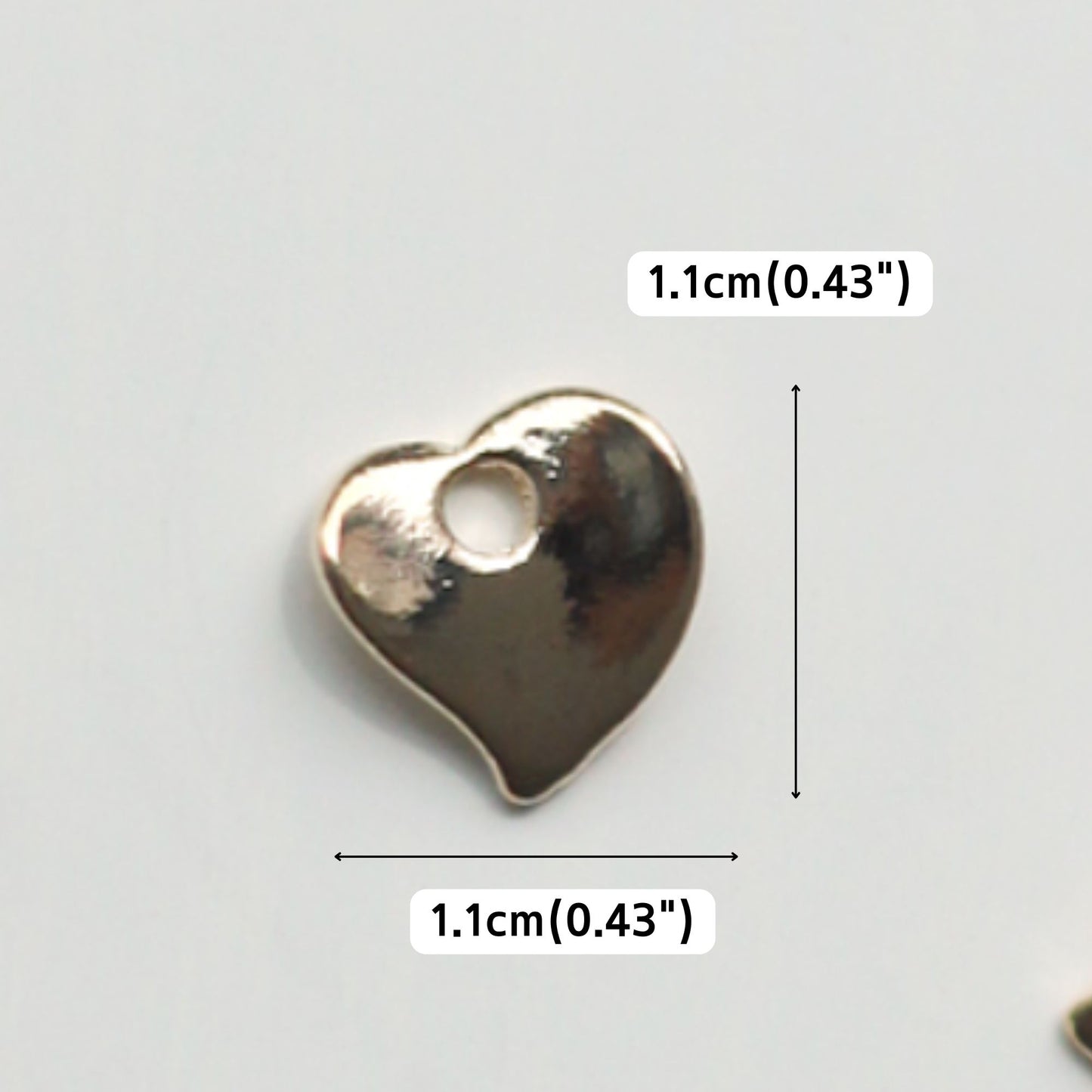 4/10/30pcs Wavy Heart-Shaped Charms[J36]