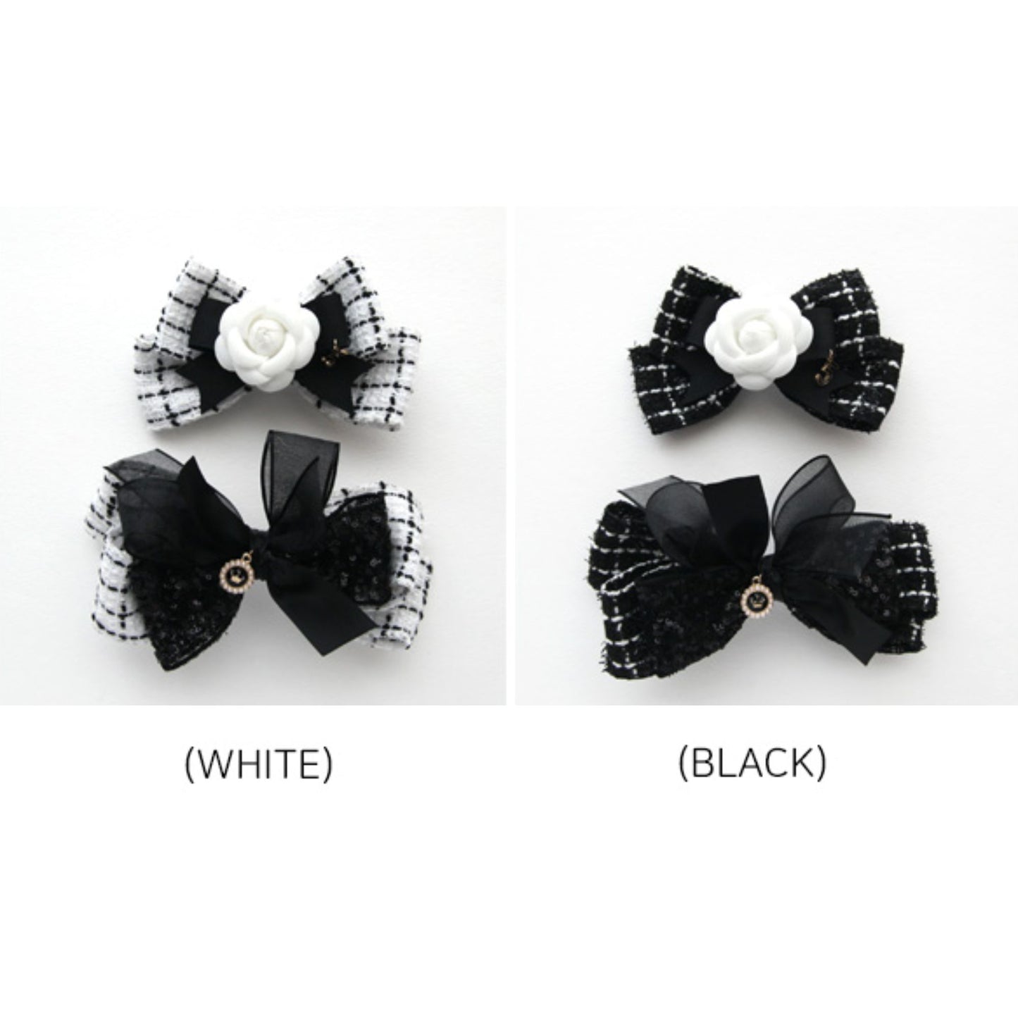 Grid Tweed Hair Accessories