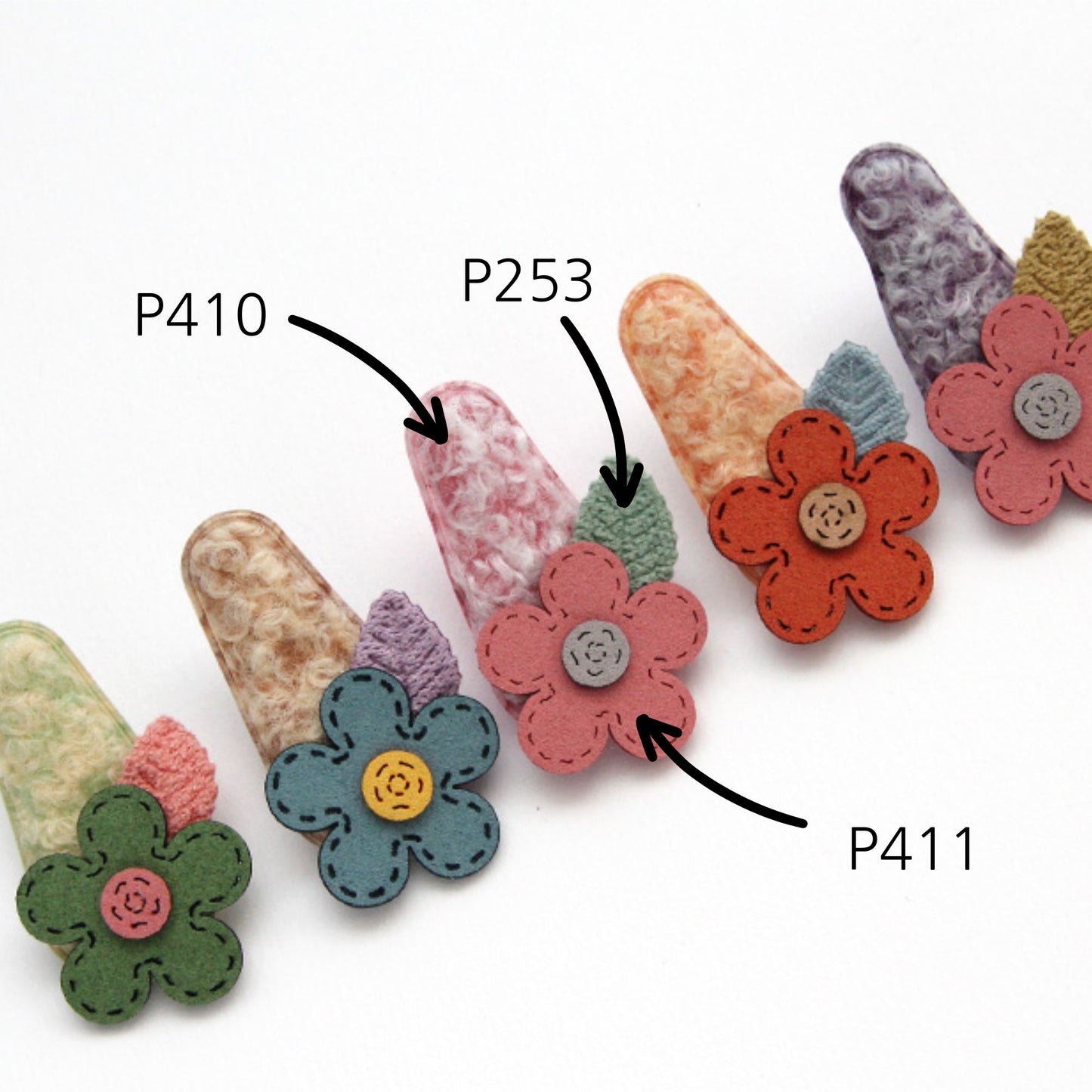 4pcs Colorful Suede Blossoms embellishments[P411]