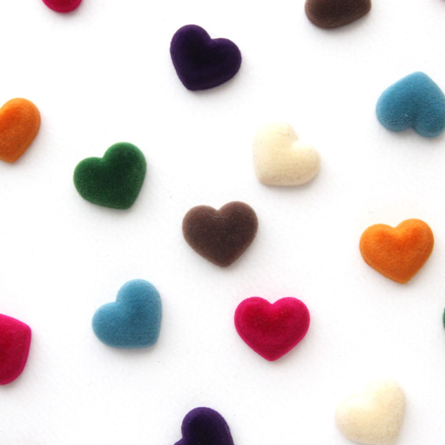 5pcs Amour Suede Half Hearts [P488]