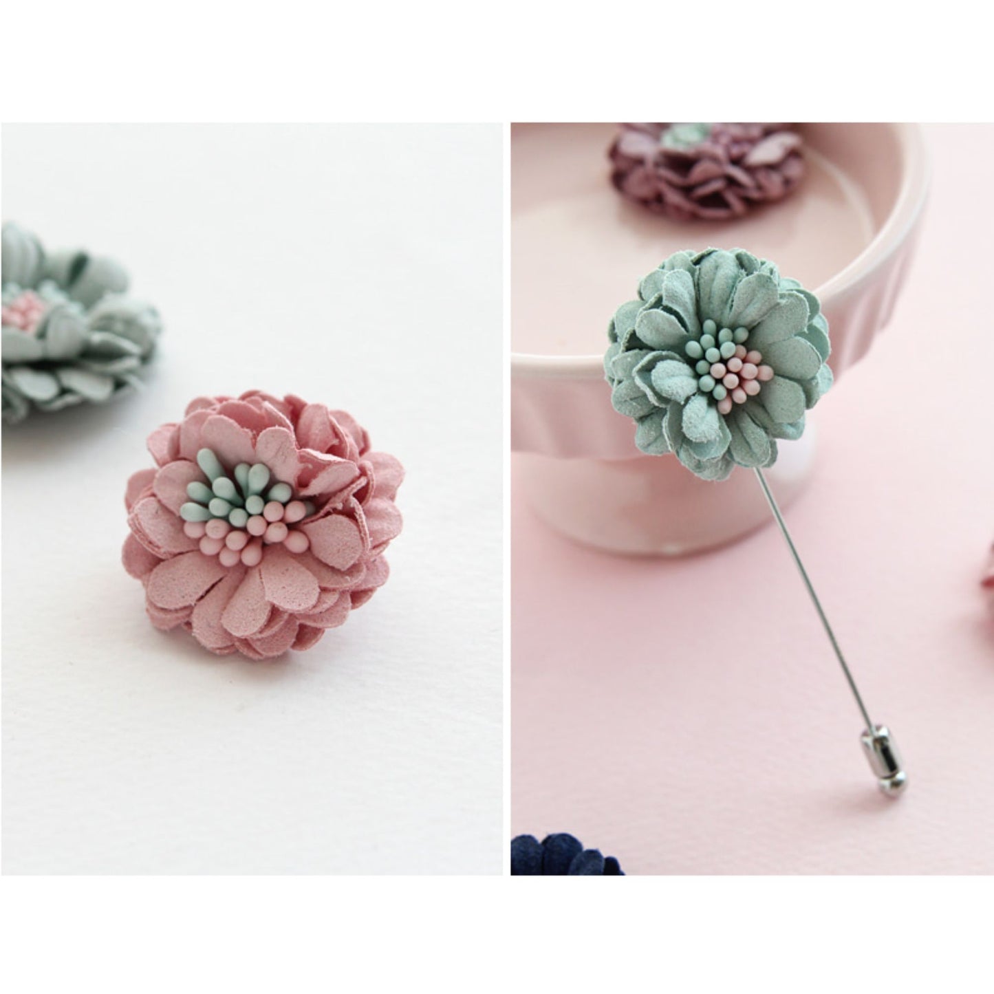4/10pcs Blossom Corsage,Hair Clip DIY Making[O150]