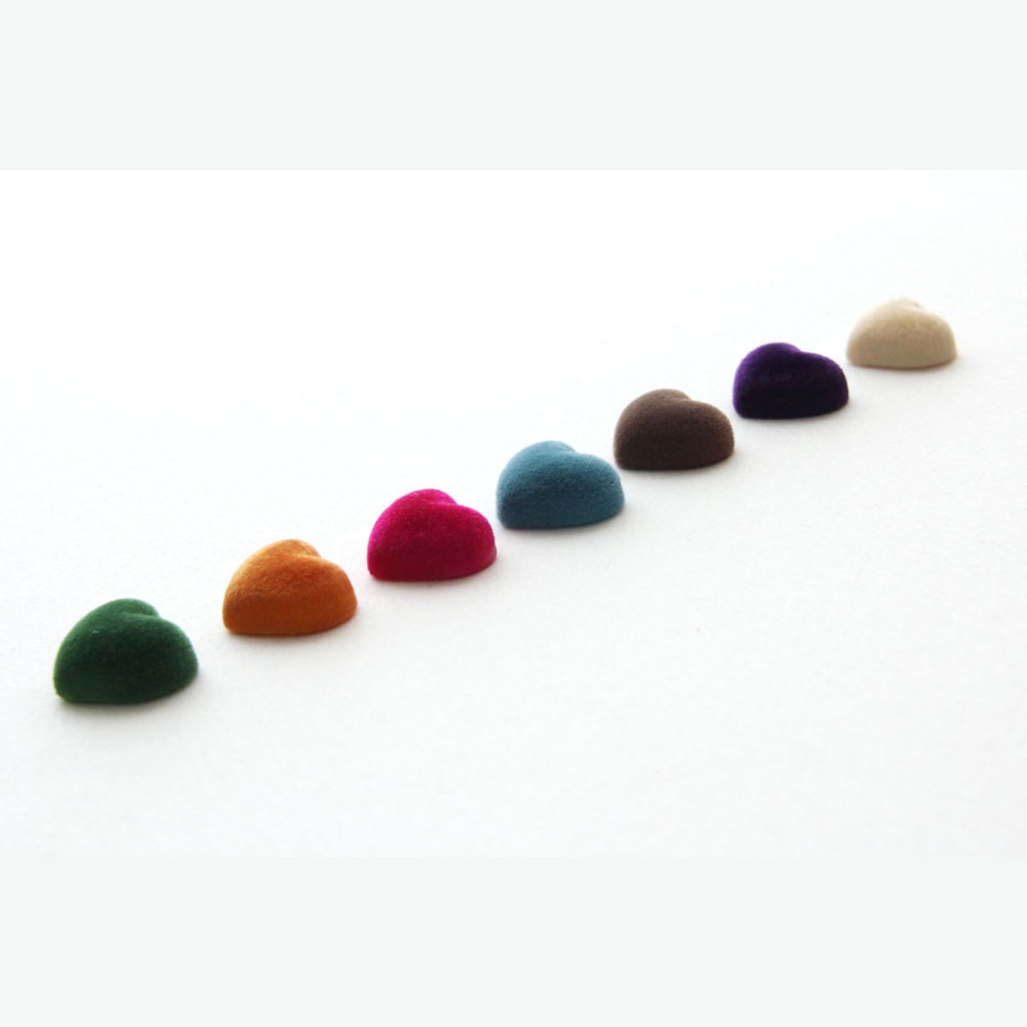 5pcs Amour Suede Half Hearts [P488]