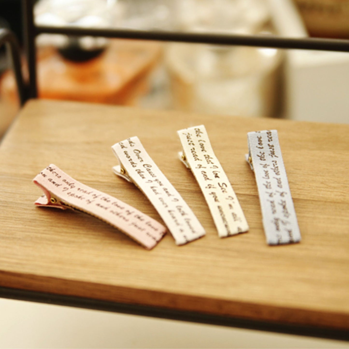 English Ribbon Wrapped Alligator Clips, Hair Clips