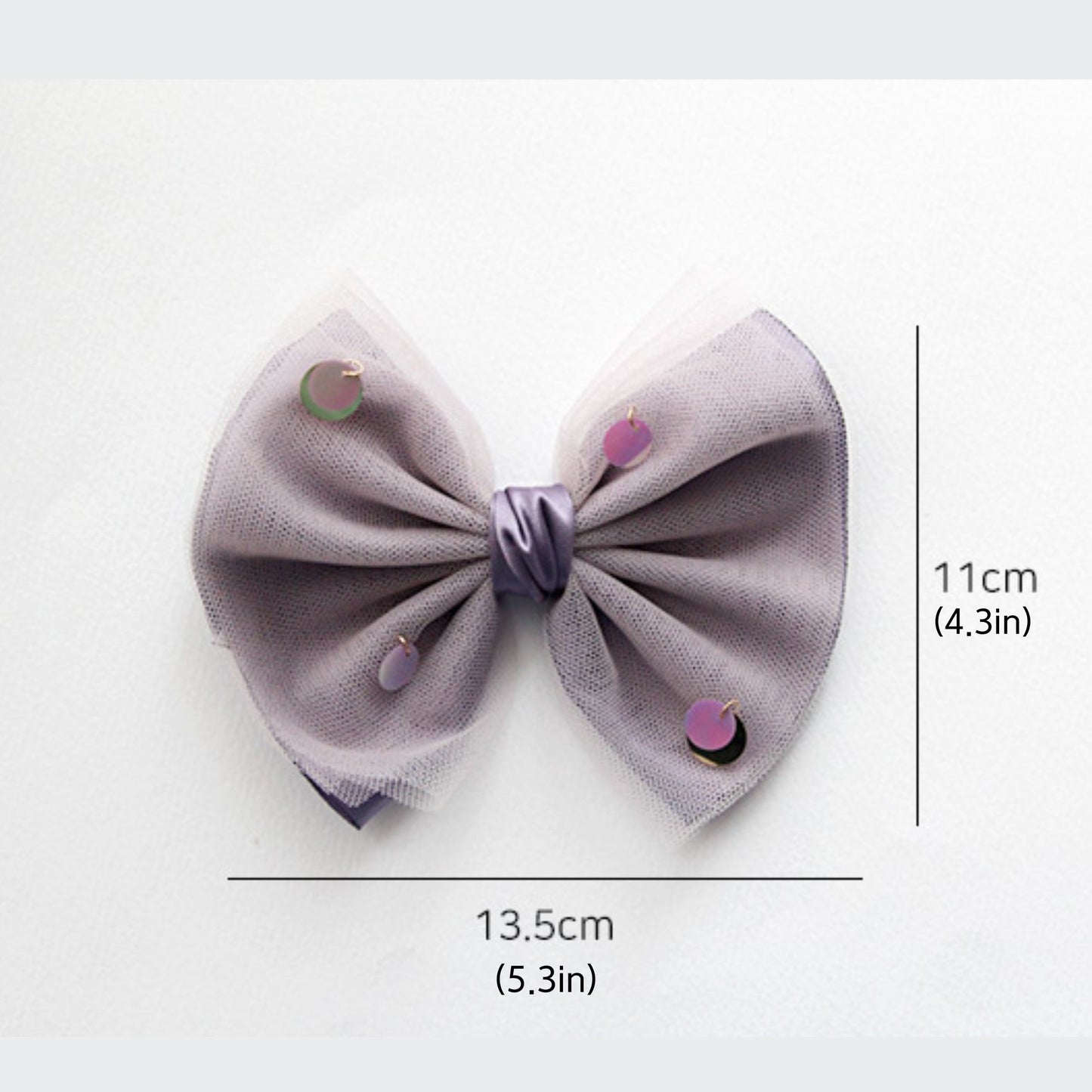 Satin and Mesh Dual-Layer Bow