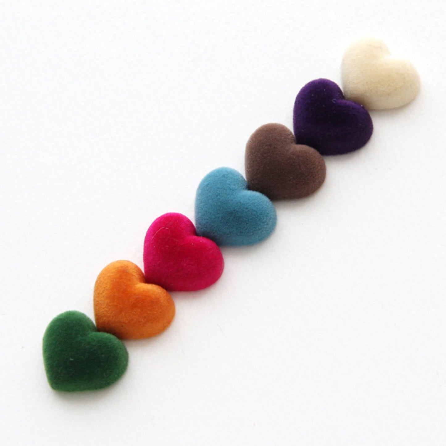 5pcs Amour Suede Half Hearts [P488]
