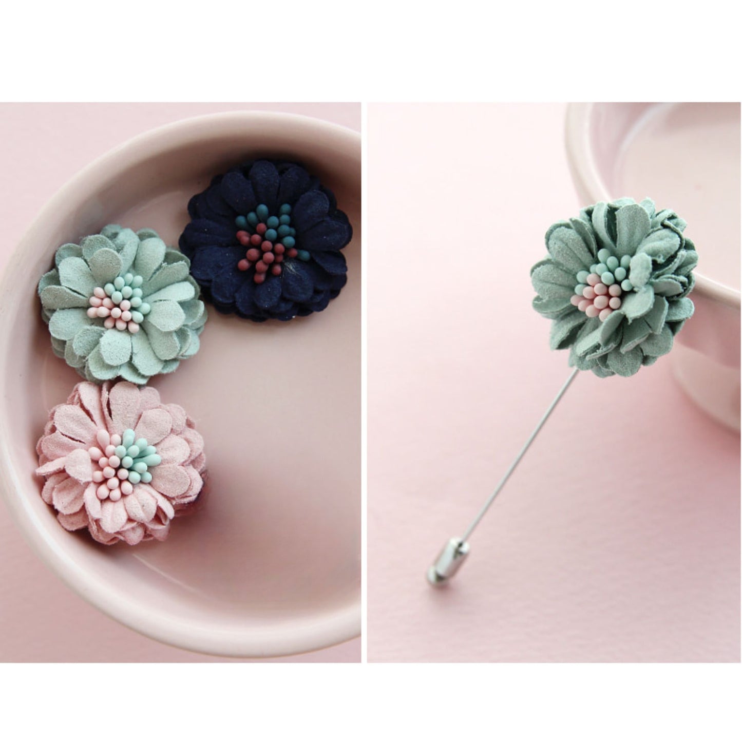 4/10pcs Blossom Corsage,Hair Clip DIY Making[O150]