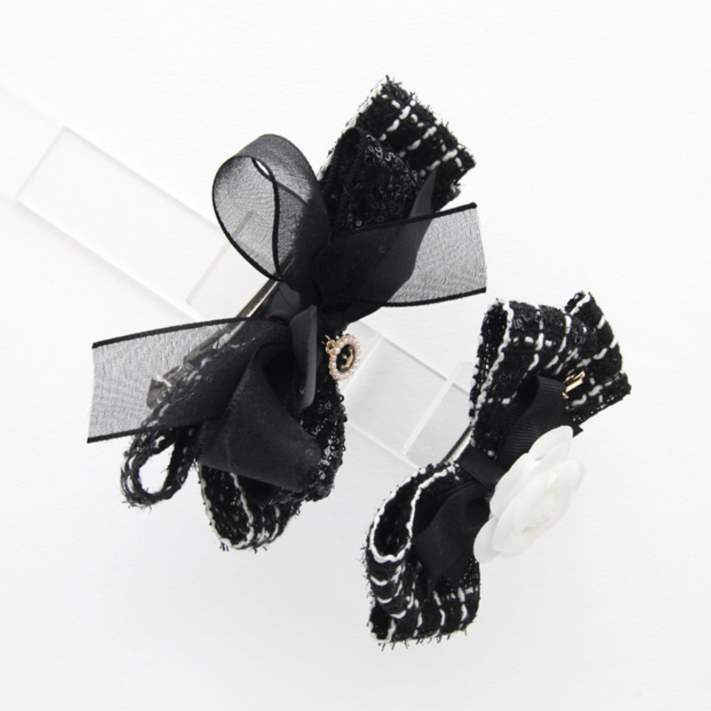 Grid Tweed Hair Accessories