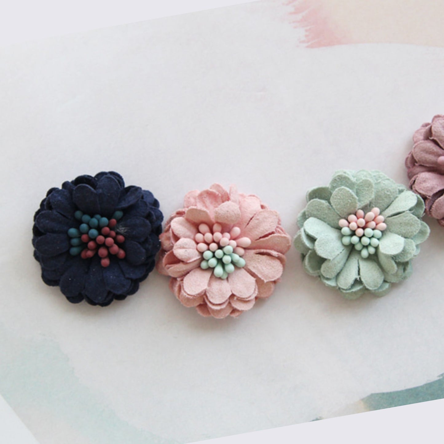 4/10pcs Blossom Corsage,Hair Clip DIY Making[O150]