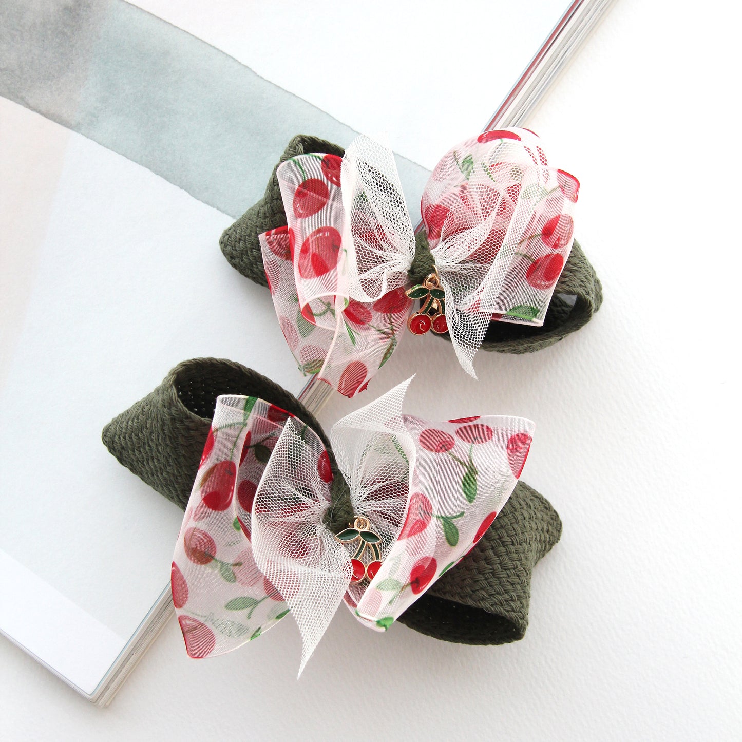 Cherry Organdy Ribbon 2/5/10Yard