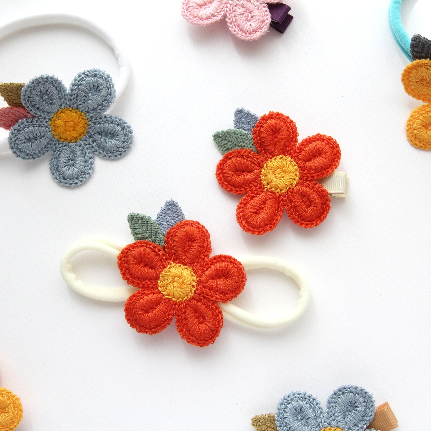 Embroidered Flower Patch 4/10pcs