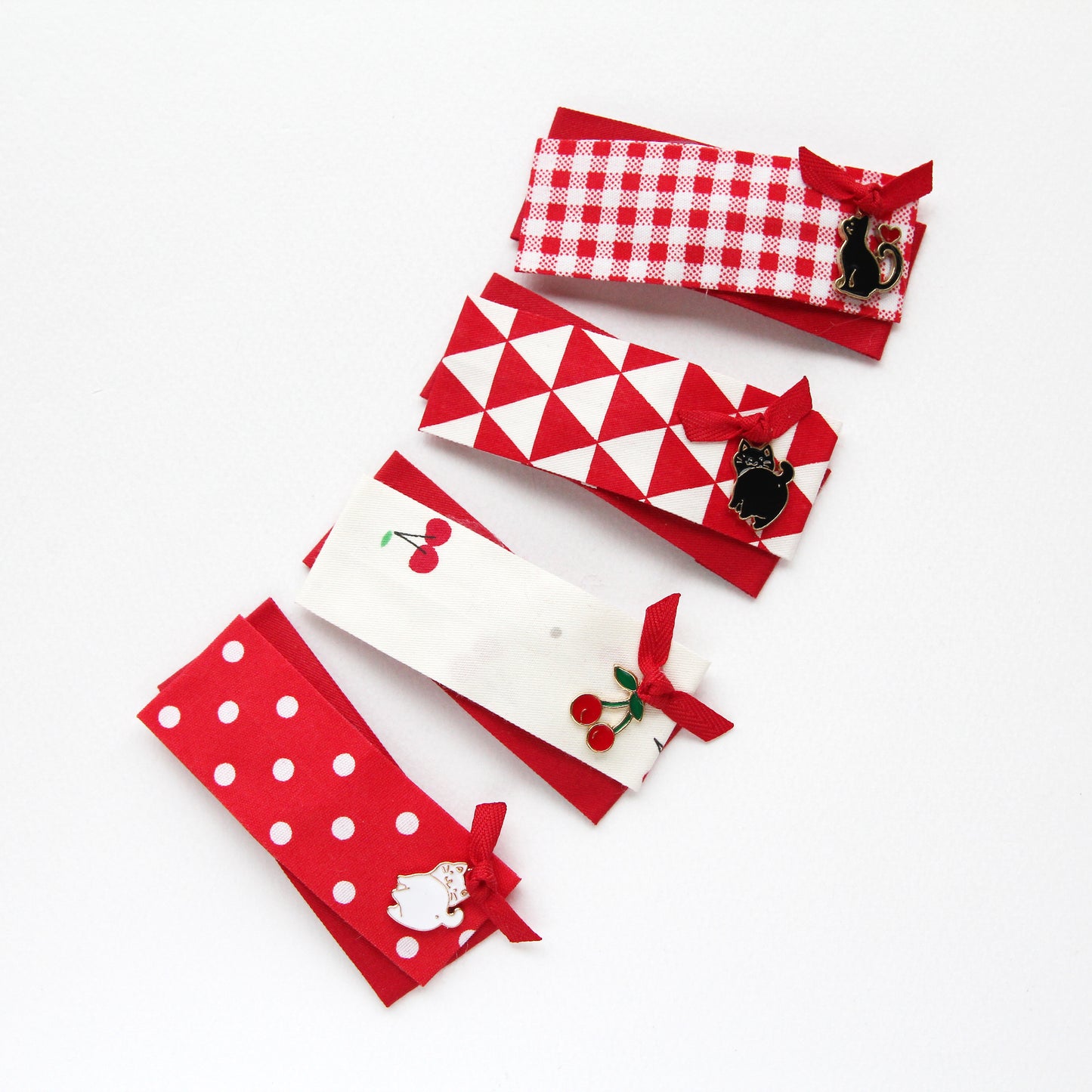 Red Pattern Fabric Ribbon 1.18inch(3cm)x 2/5/10Yards