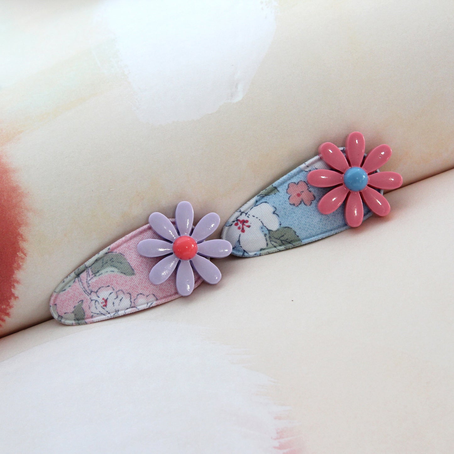 4/10/50pcs Rose Hair Snap Clip Covers [P409]