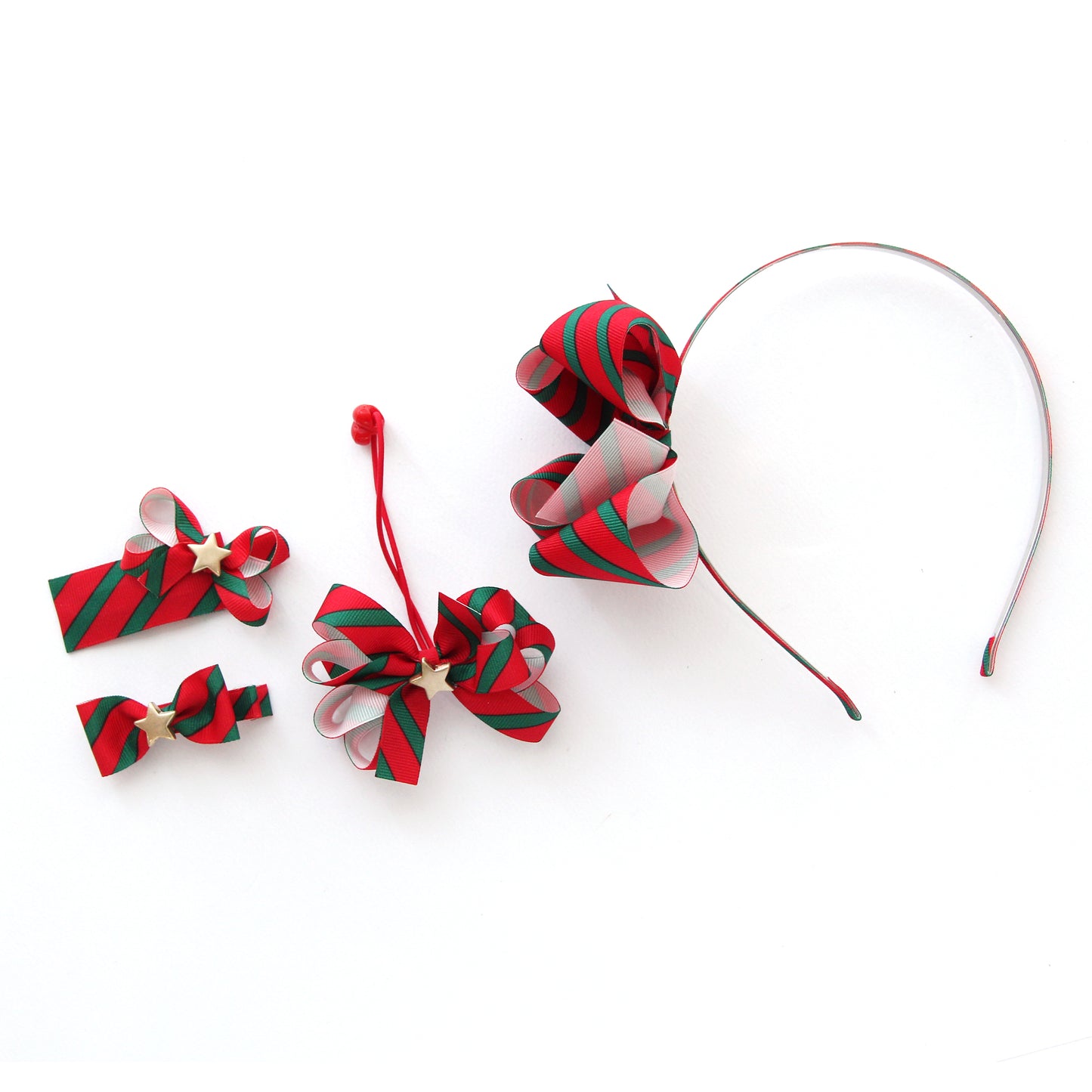 Diagonal Stripe Christmas Ribbon 2/5/10Yards