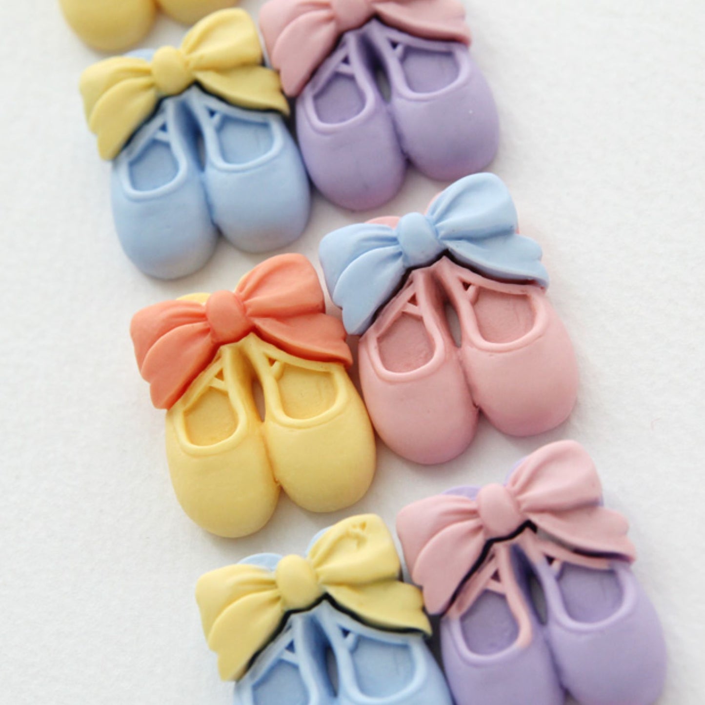 4/10pcs Ballet Shoes Cabochons, Hairclip DIY Supplies [P398]