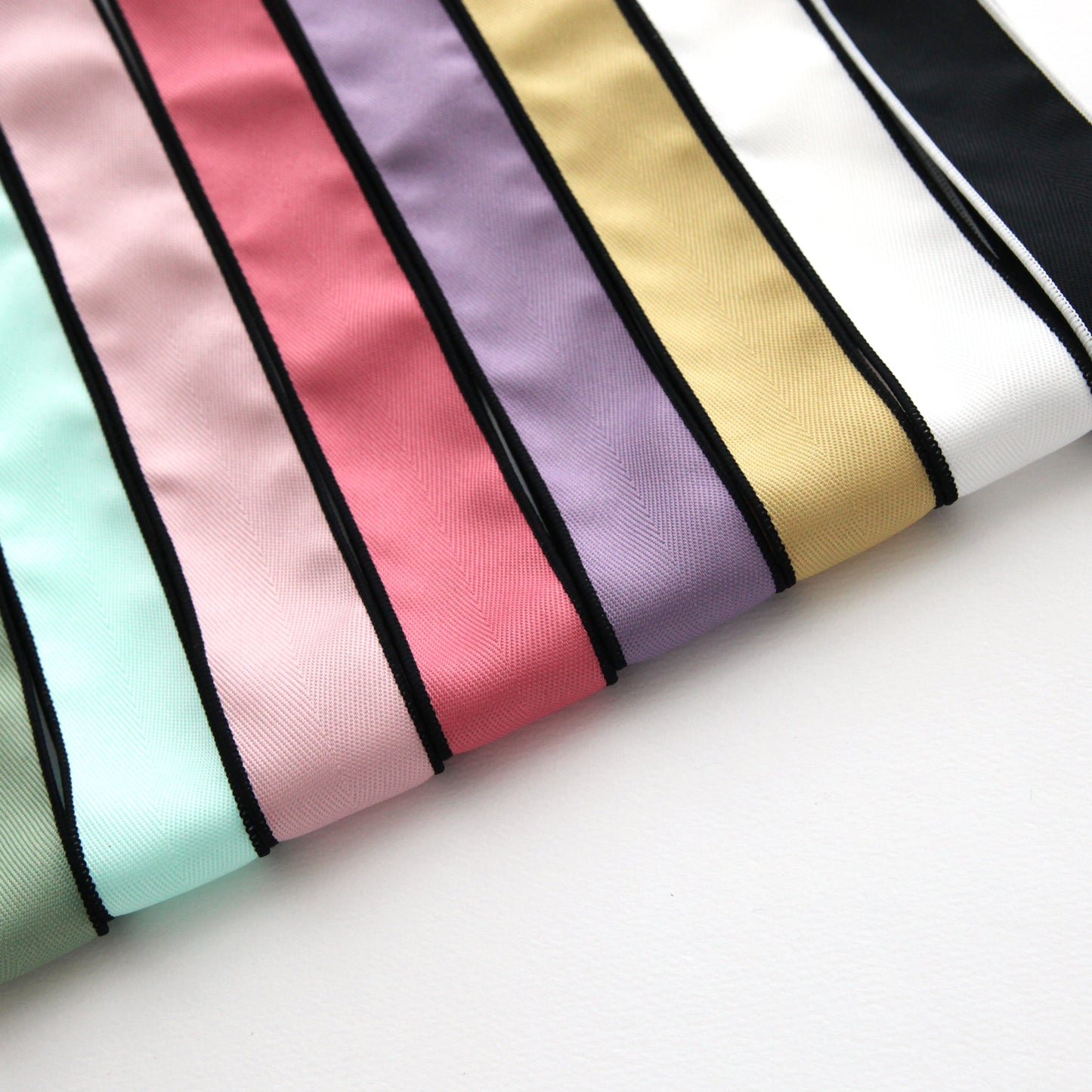 Herringbone Ribbon with Wired Edges 1.5inch (3.8cm) x 2/5/10Yards