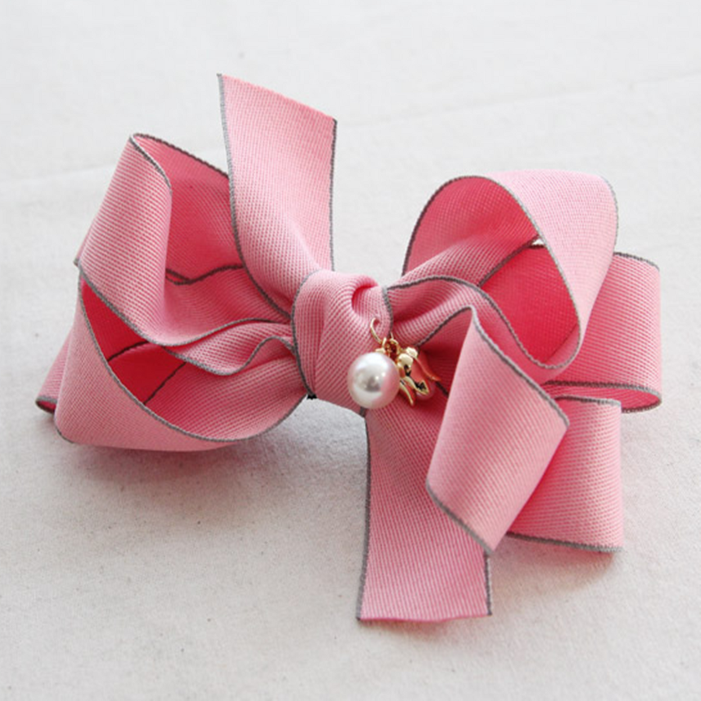 Pointed Edge Contrast Line Ribbon 1.02inch(2.6cm) x 2/5/10Yards