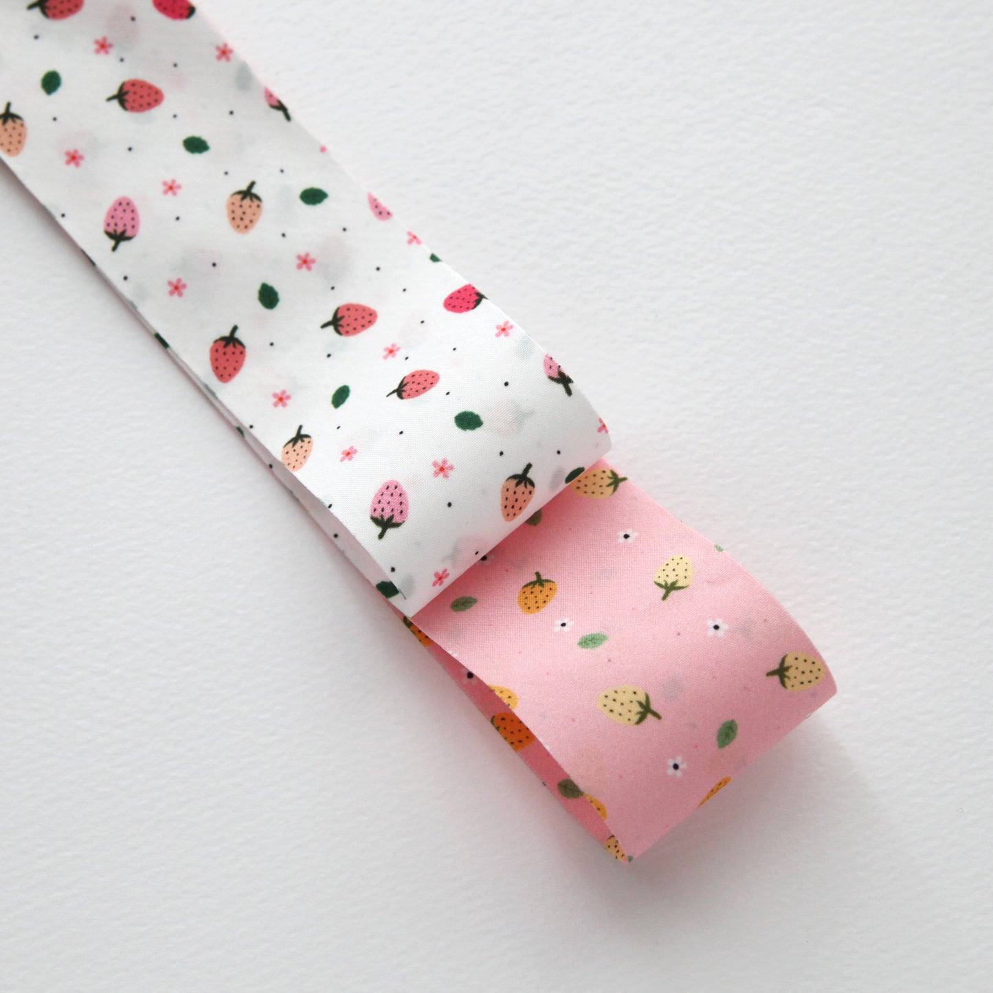 Pink&White Strawberry Ribbon 1.53inch(3.9cm)x 2/5/10Yards