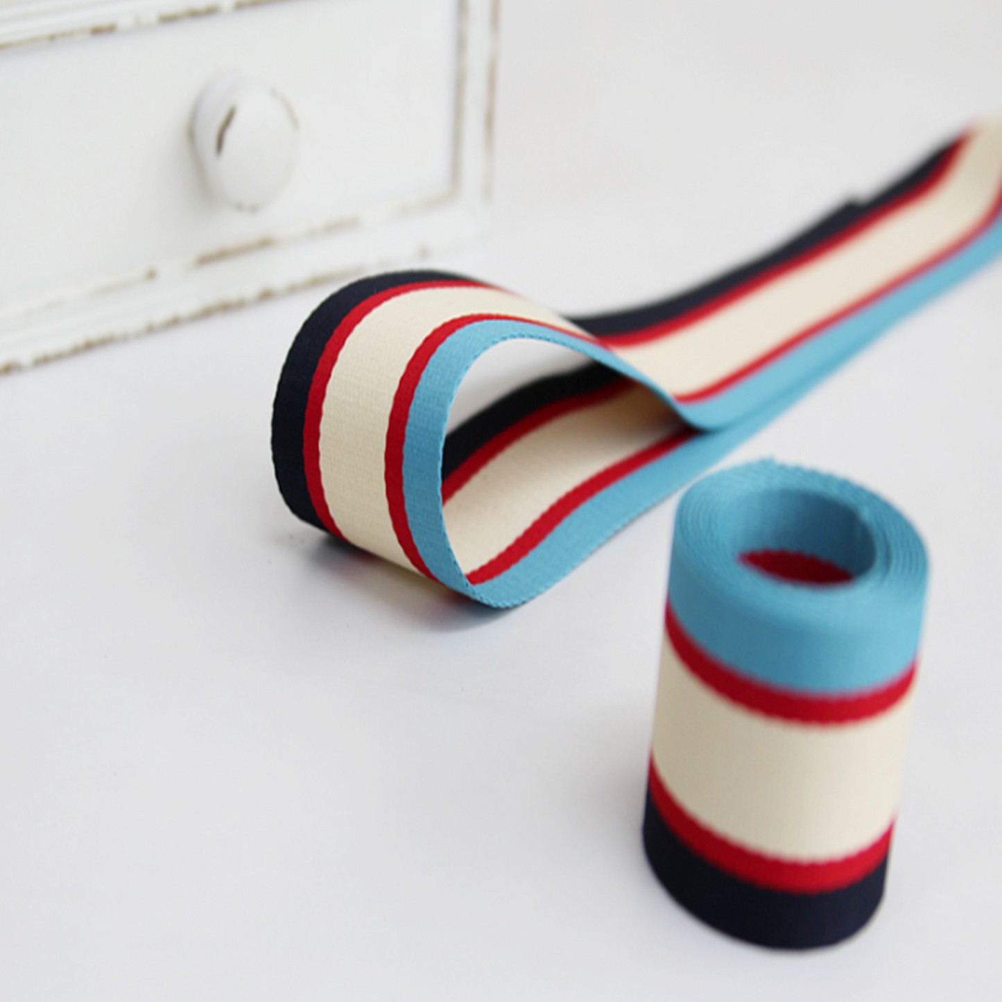Sky Stripe Ribbon 1.96inch(5cm)x 2/5/10Yards