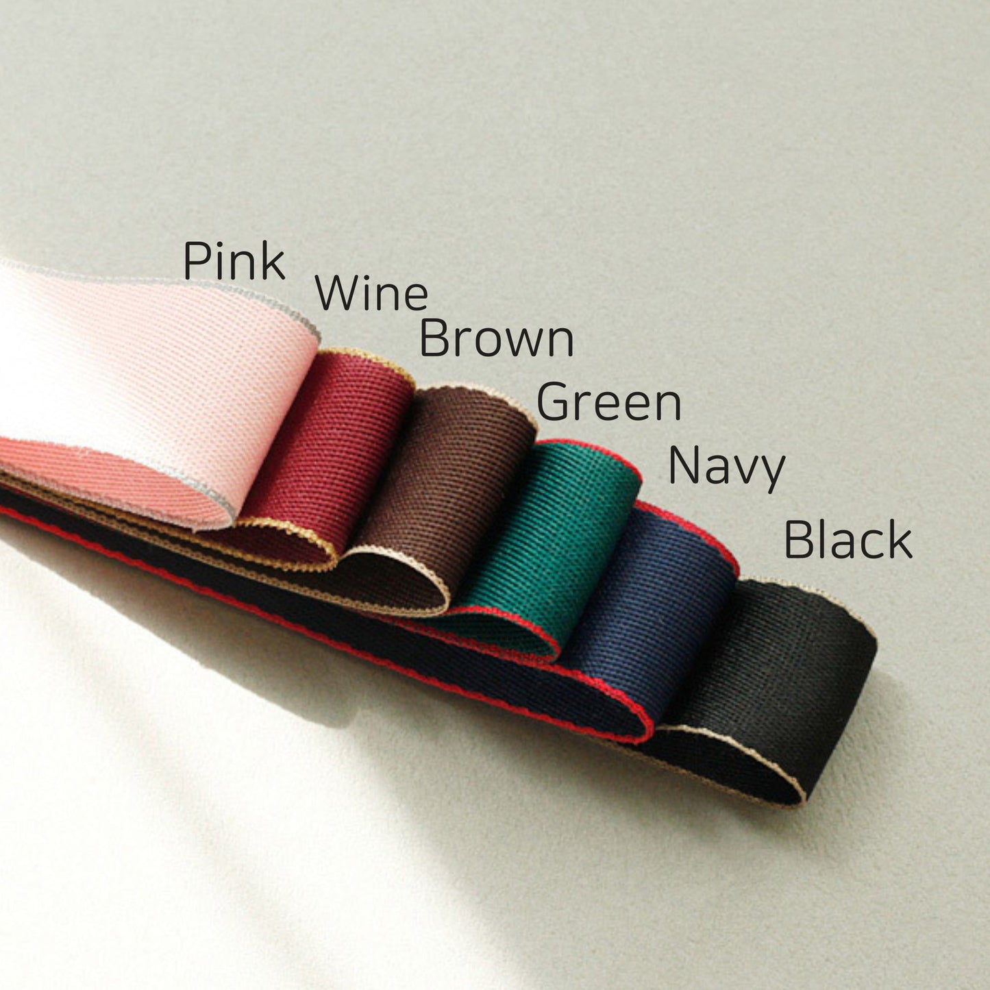 Pointed Edge Contrast Line Ribbon 1.02inch(2.6cm) x 2/5/10Yards