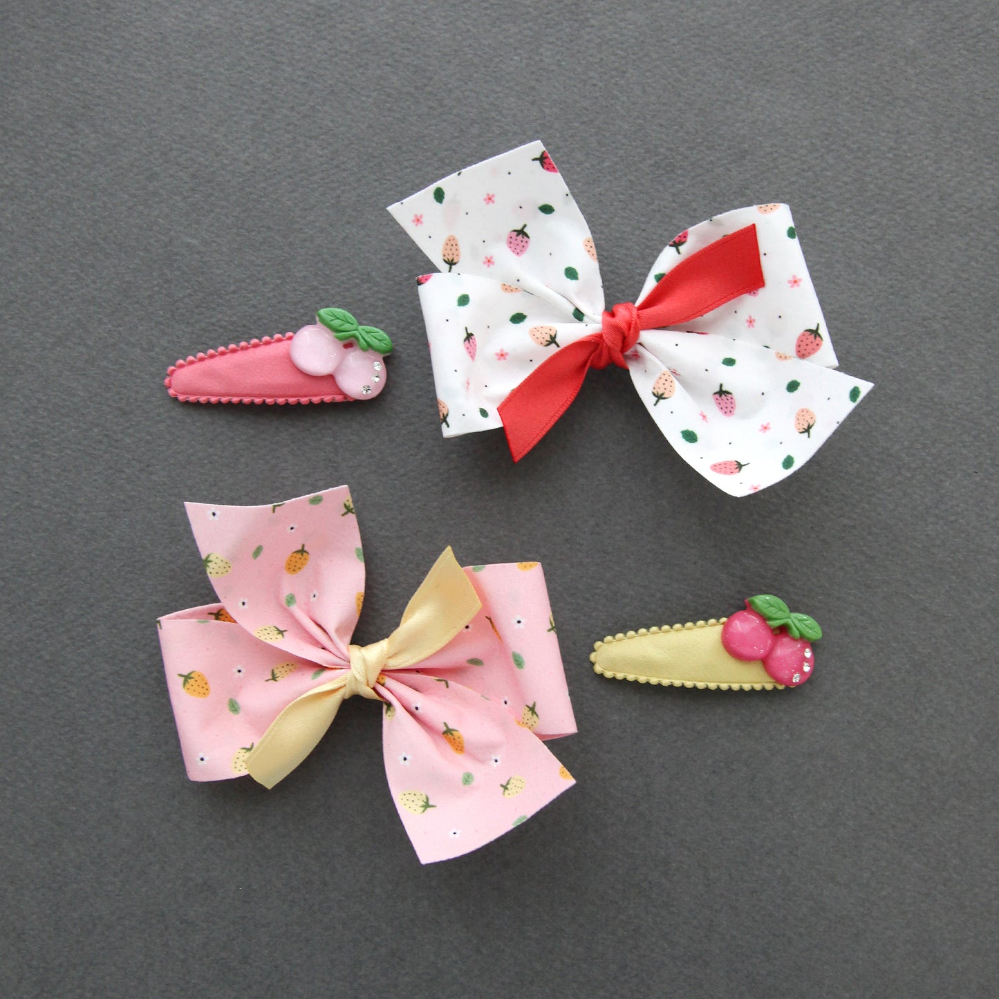 Pink&White Strawberry Ribbon 1.53inch(3.9cm)x 2/5/10Yards