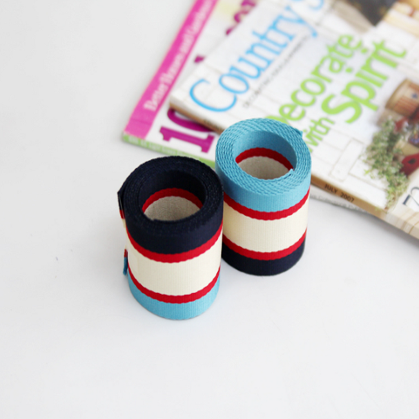 Sky Stripe Ribbon 1.96inch(5cm)x 2/5/10Yards