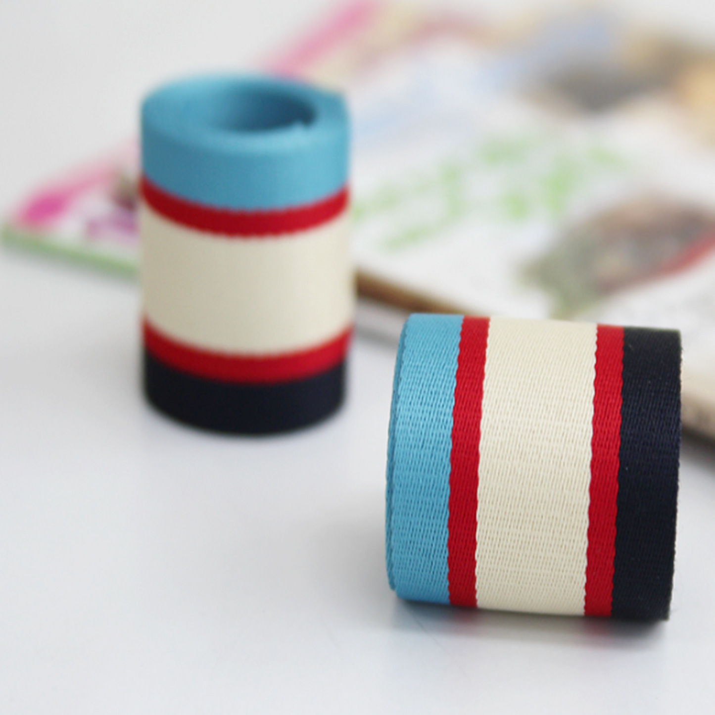 Sky Stripe Ribbon 1.96inch(5cm)x 2/5/10Yards