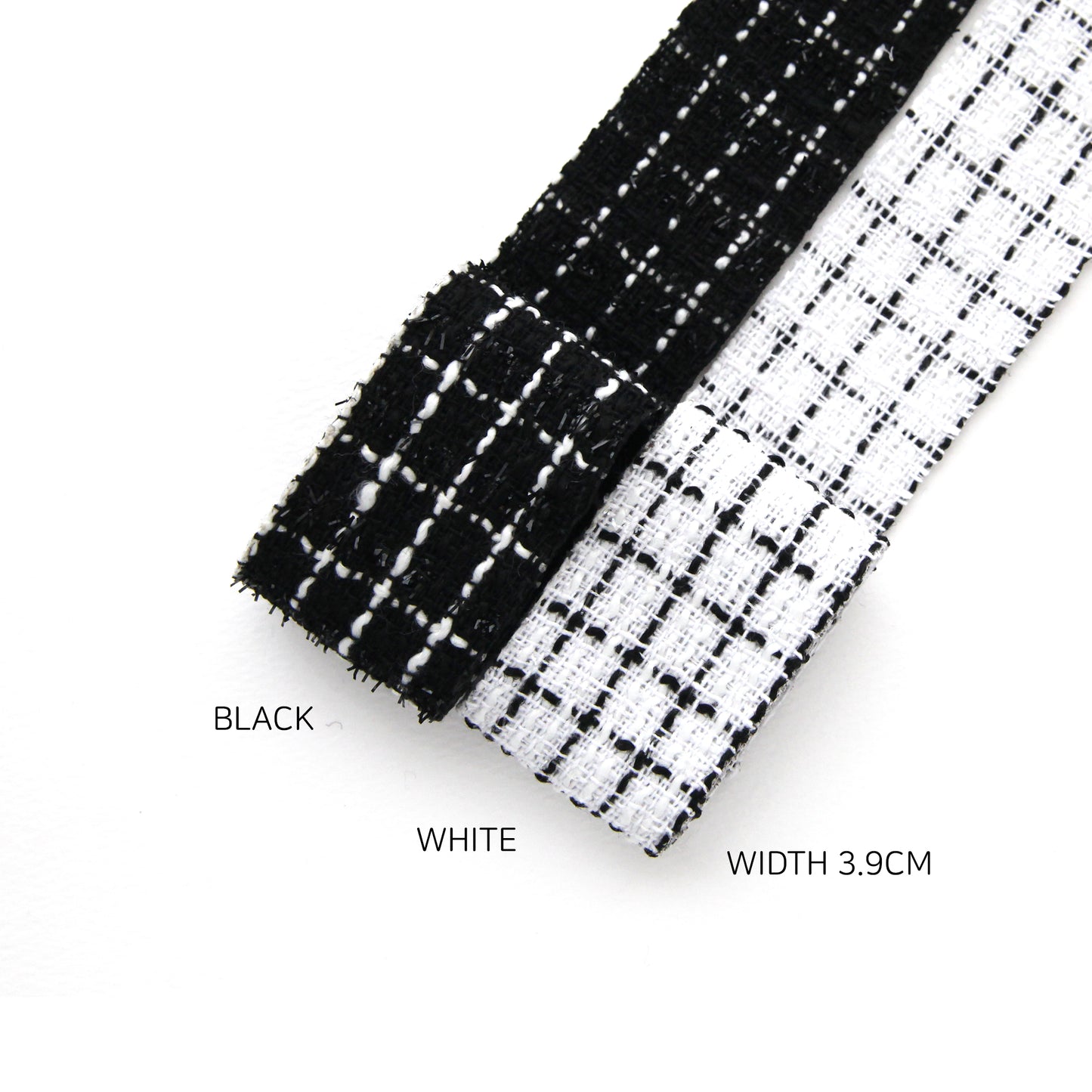 Grid-patterned Tweed Ribbon 1.59inch (3.9cm) x 2/5/10Yards