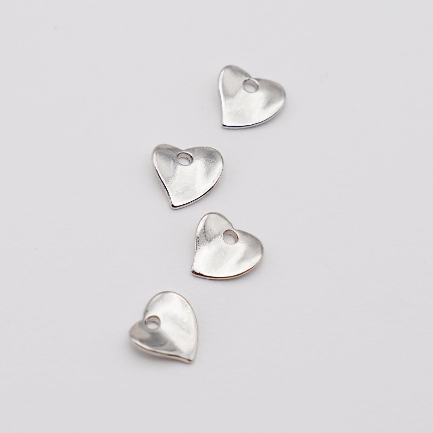 4/10/30pcs Wavy Heart-Shaped Charms[J36]