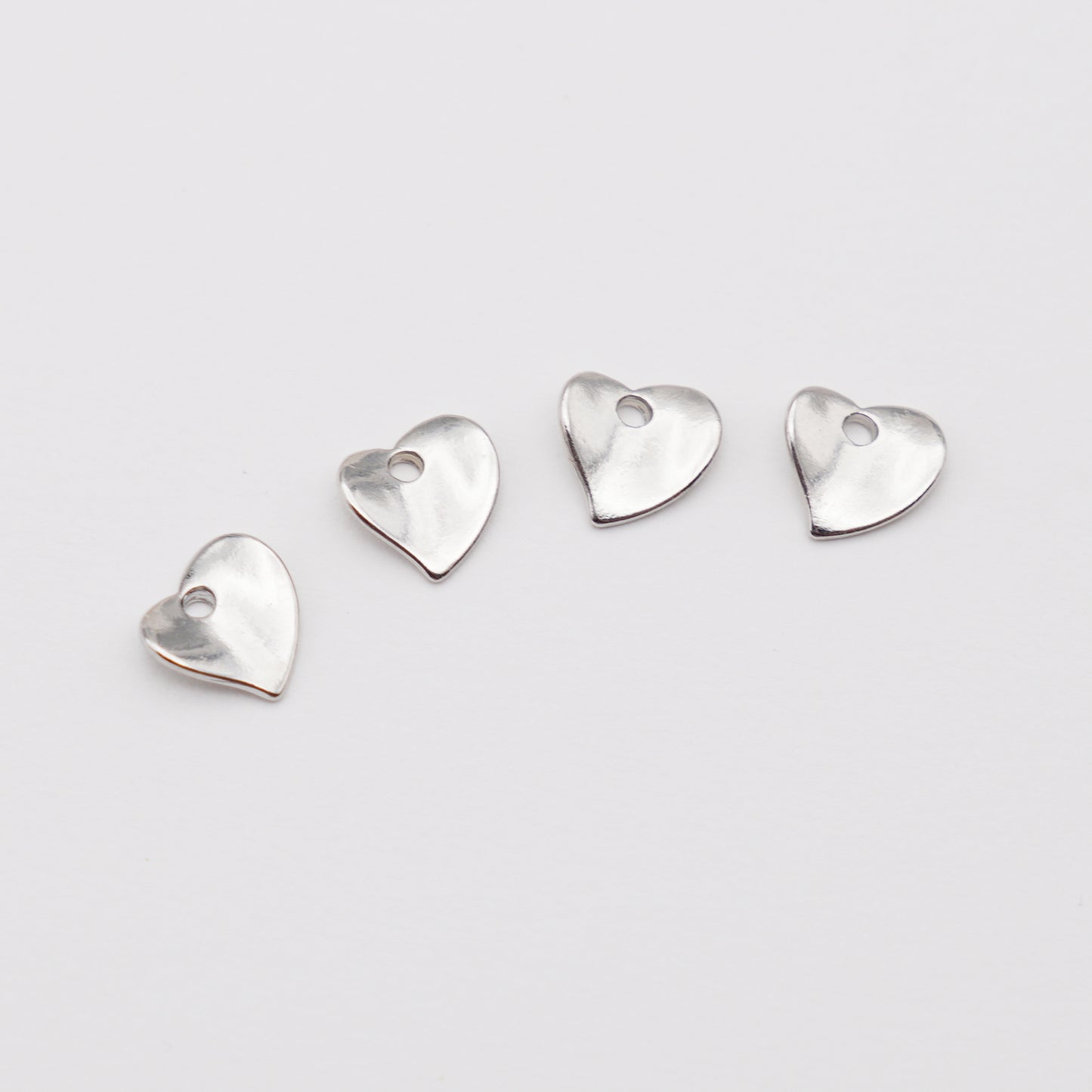 4/10/30pcs Wavy Heart-Shaped Charms[J36]