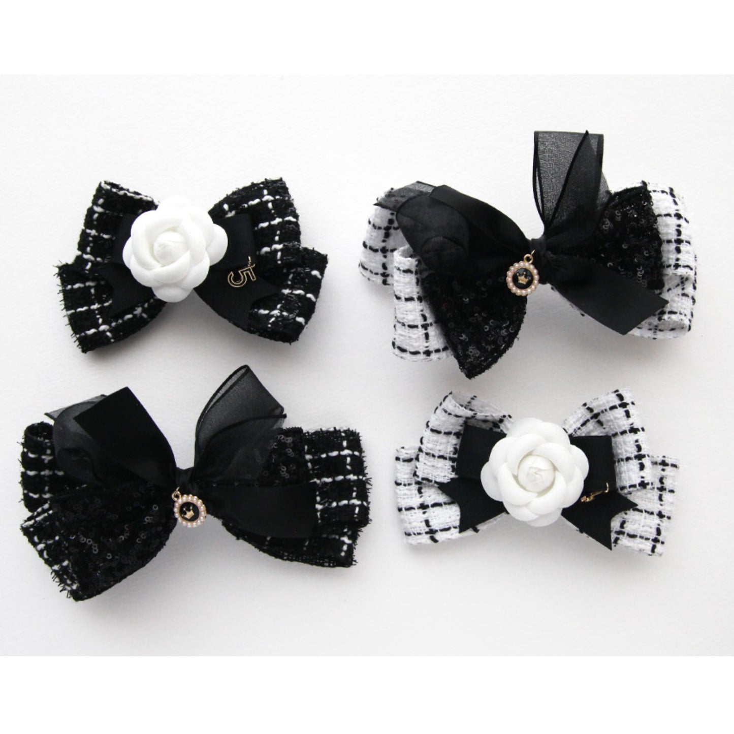 Grid Tweed Hair Accessories