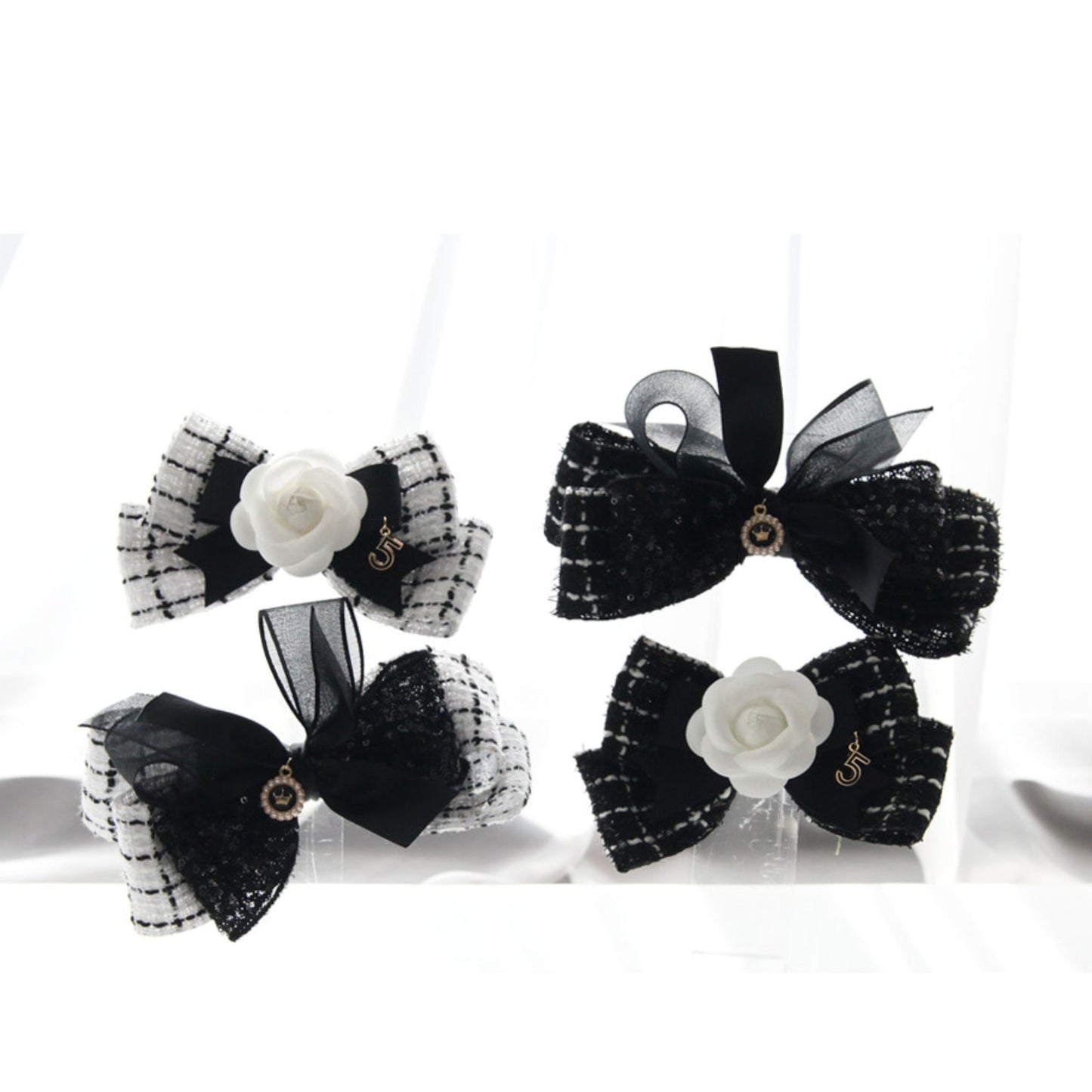 Grid Tweed Hair Accessories