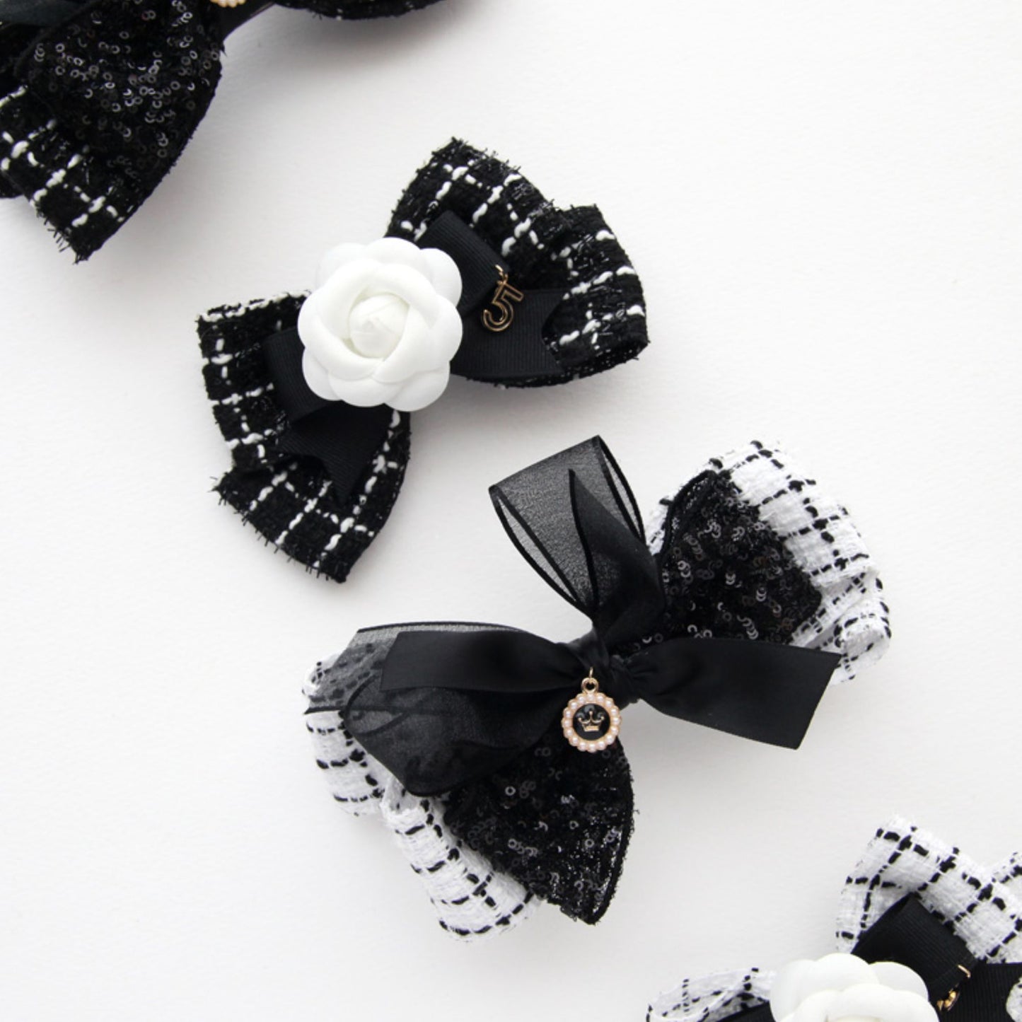 Grid Tweed Hair Accessories