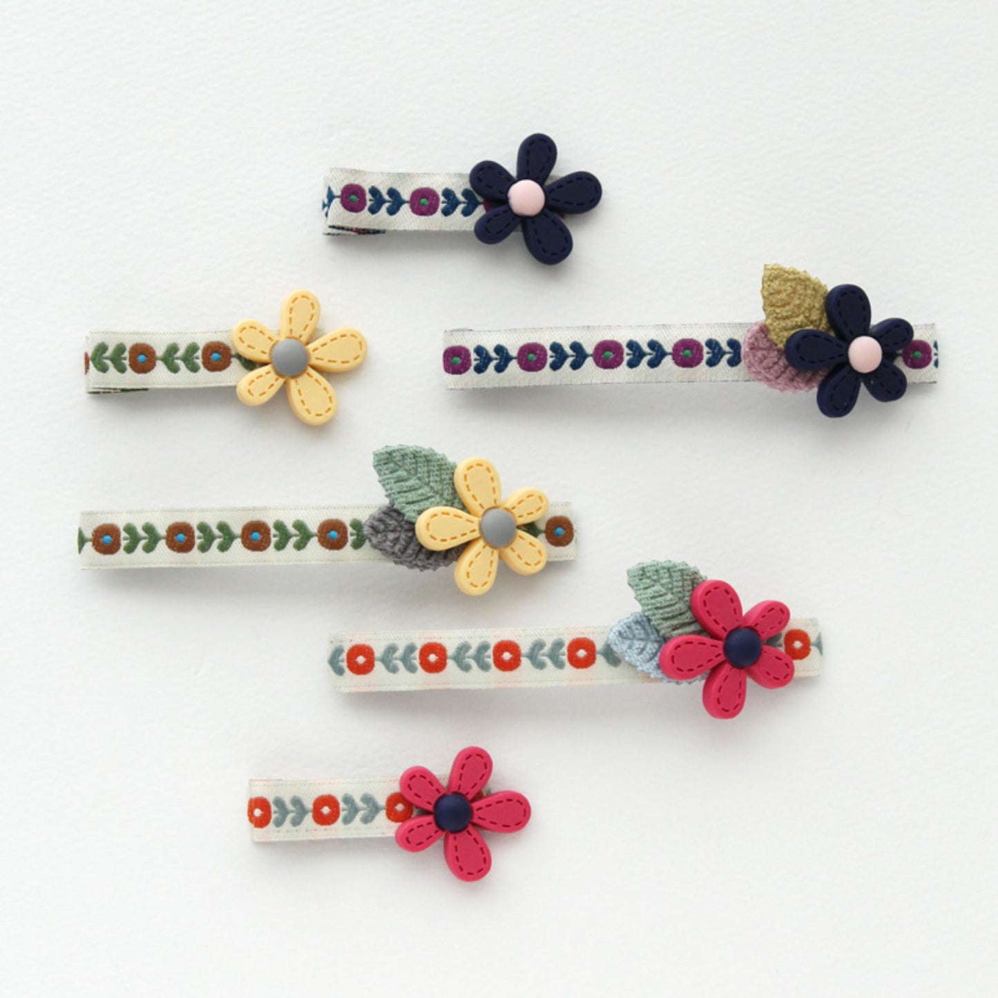 Flower Jacquard Ribbon Trim Embroidered Sewing Trim Craft 0.47inch (1.2cm) x 2/5/10Yards