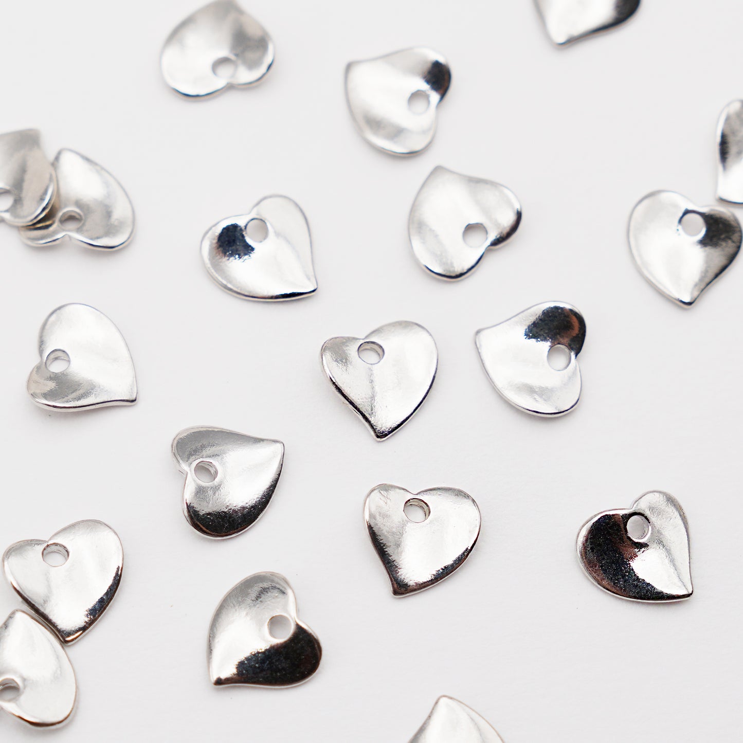 4/10/30pcs Wavy Heart-Shaped Charms[J36]