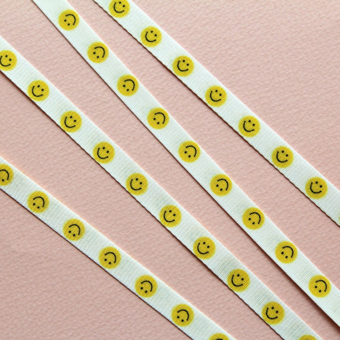 Cheerful Smile  Grosgrain Ribbon 0.39inch (1cm) x 5/10Yards