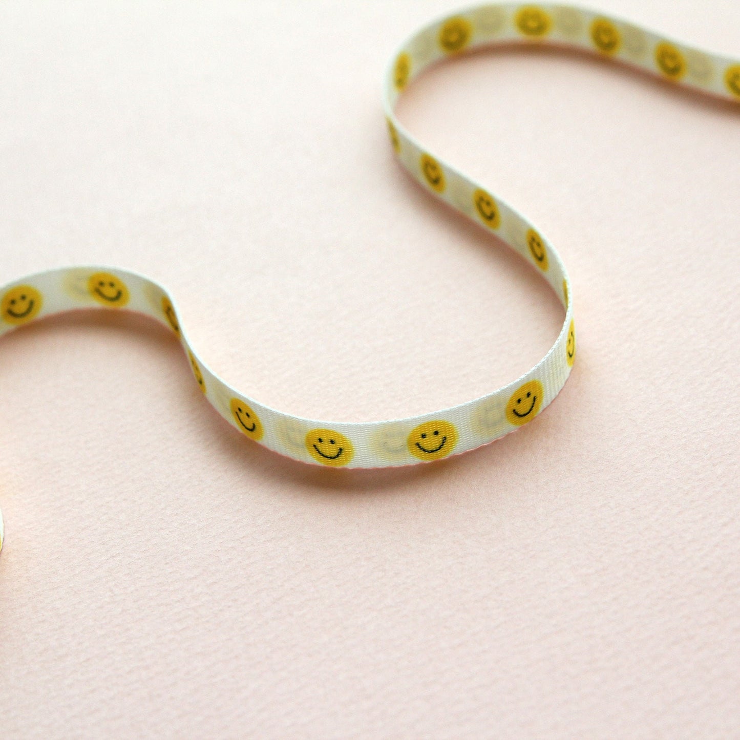 Cheerful Smile  Grosgrain Ribbon 0.39inch (1cm) x 5/10Yards