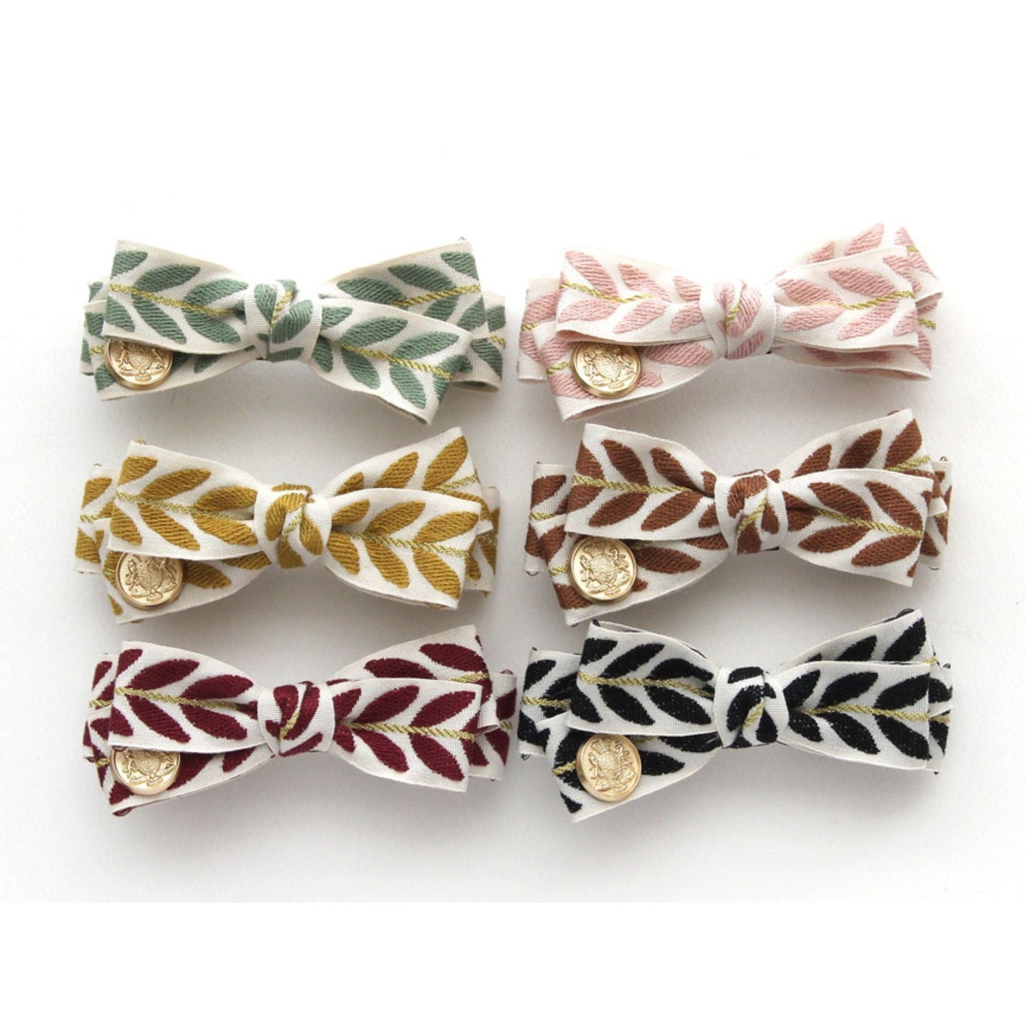 Leaf Embroidery Jacquard Ribbon Trim 0.98inch (2.5cm) x 5Yards