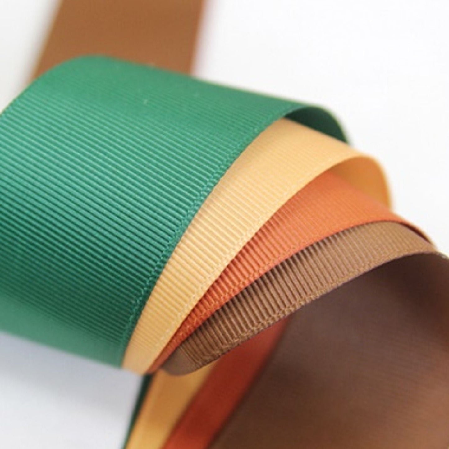 Low Saturation Color Grosgrain Ribbon 0.39inch(1cm),1.49inch(3.8cm) x 5Yards