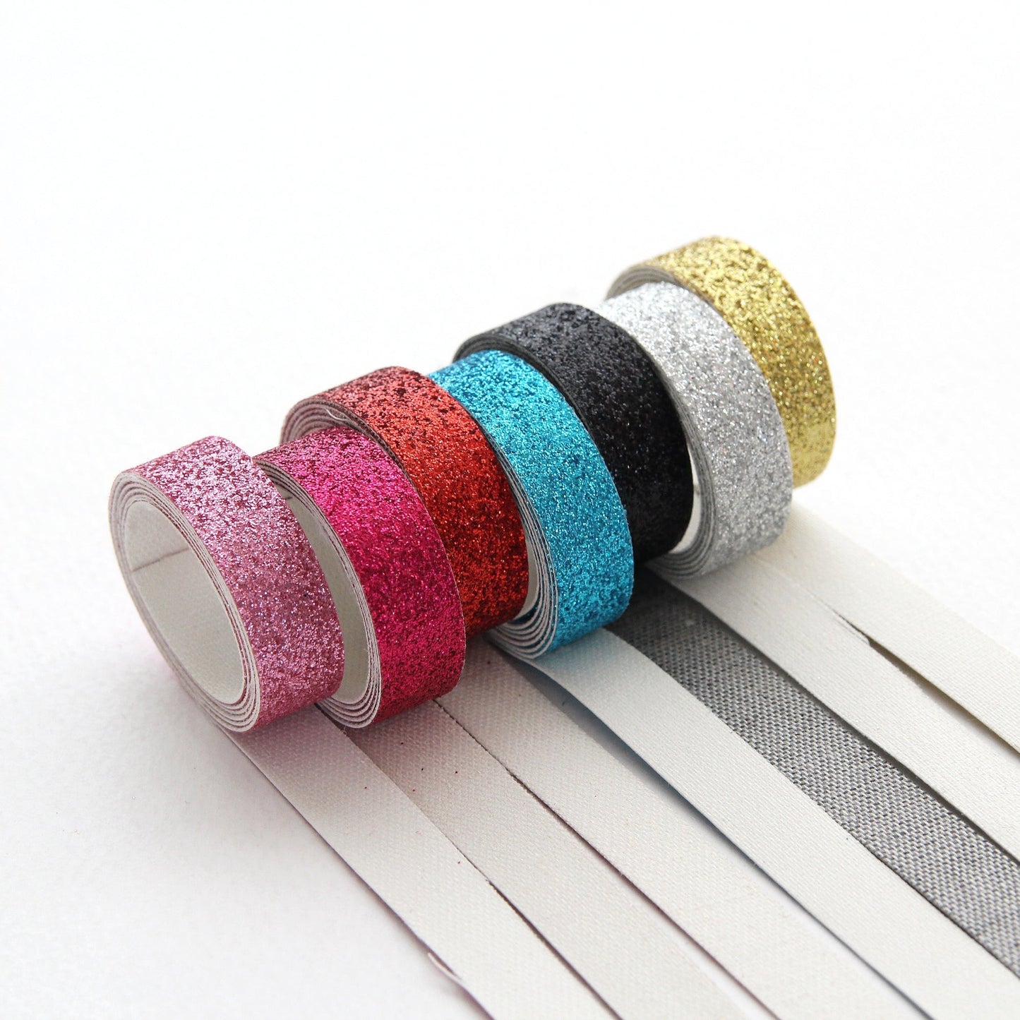 Metallic Glitter Ribbon Decorative for DIY 0.39inch (1cm) x 2Yards
