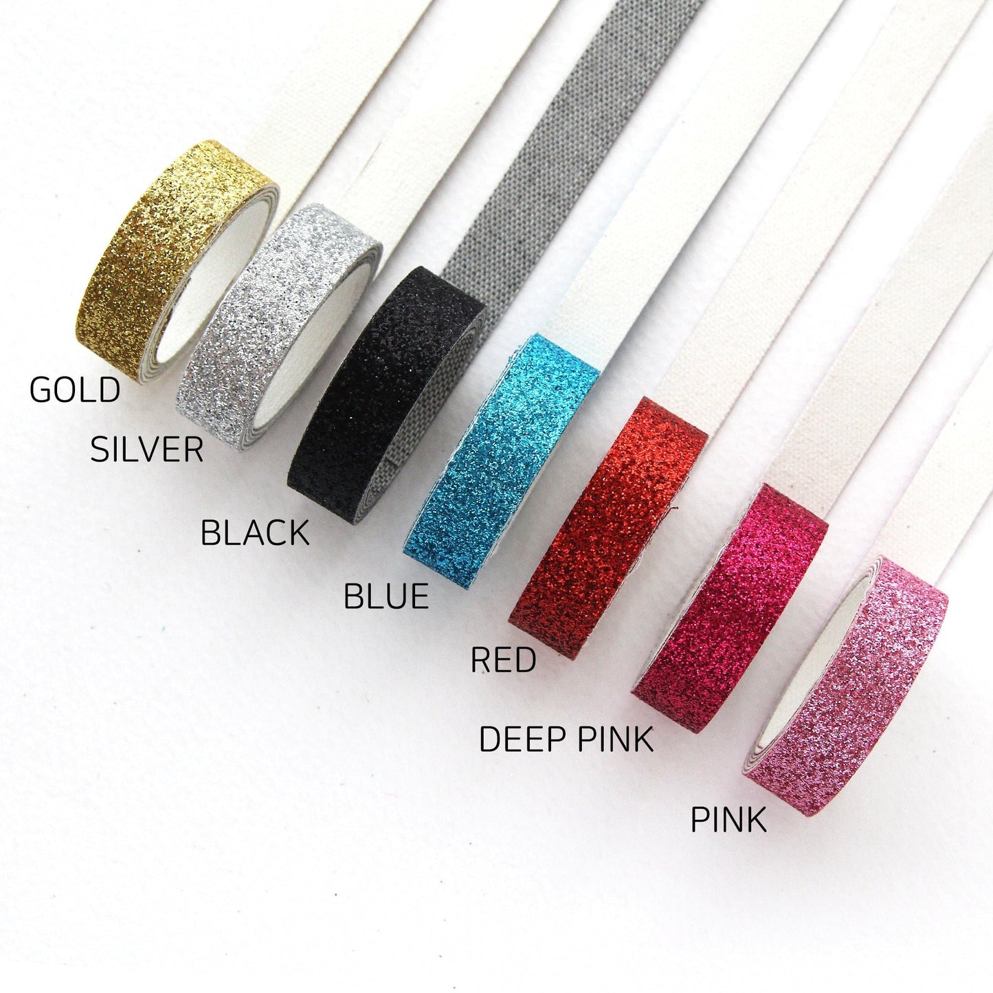 Metallic Glitter Ribbon Decorative for DIY 0.39inch (1cm) x 2Yards
