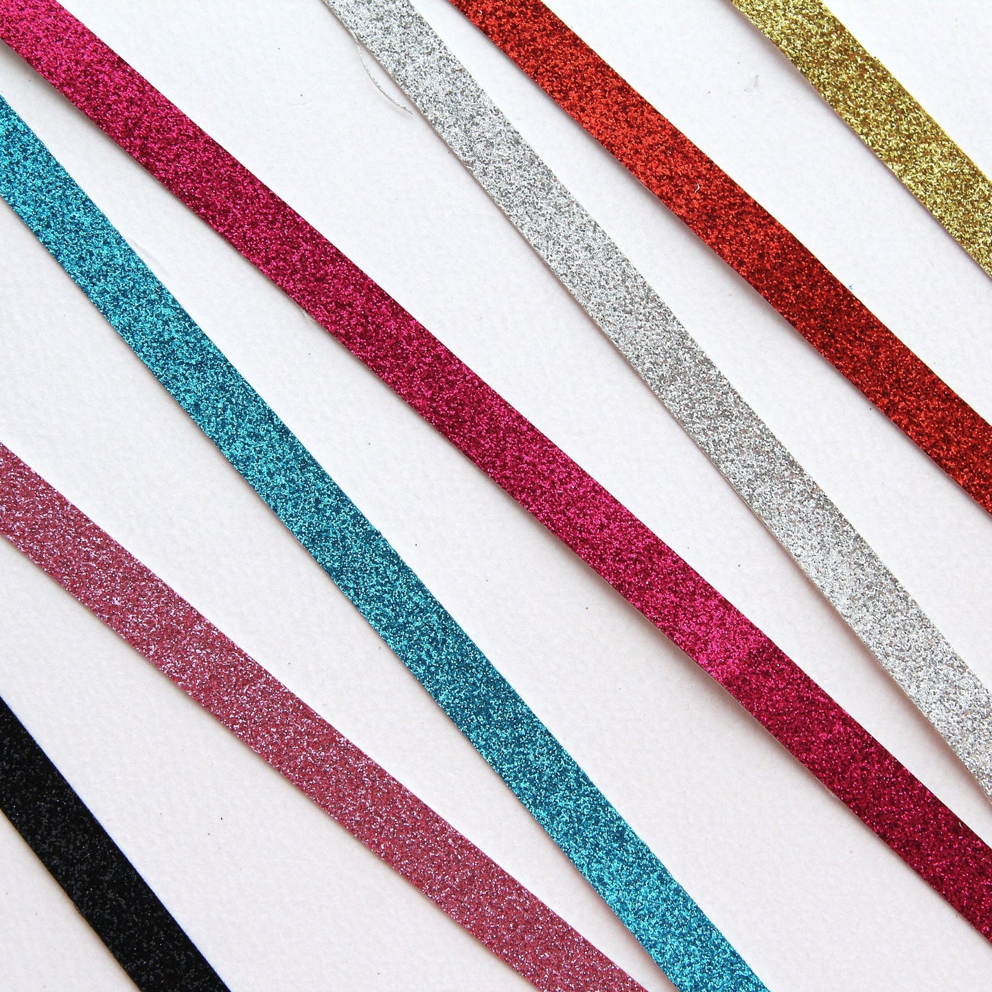 Metallic Glitter Ribbon Decorative for DIY 0.39inch (1cm) x 2Yards