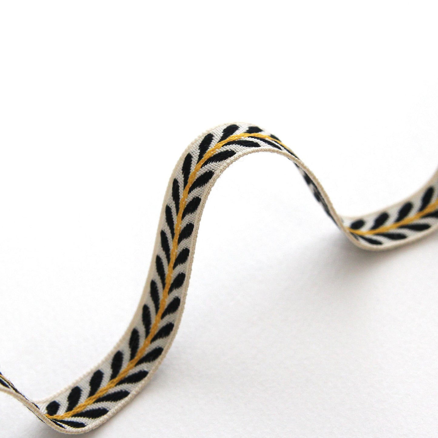 Olive Leaf Embroidery Ribbon 0.51inch (1.3cm) x 5Yards