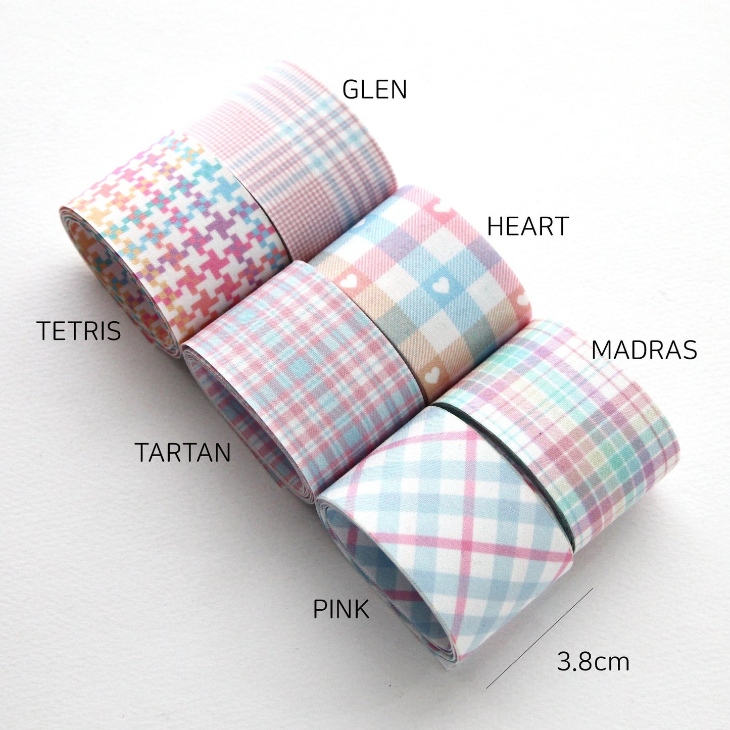 Ribbons in Pastel Colors 1.5 Inch(3.8cm) x 2/5/10Yards
