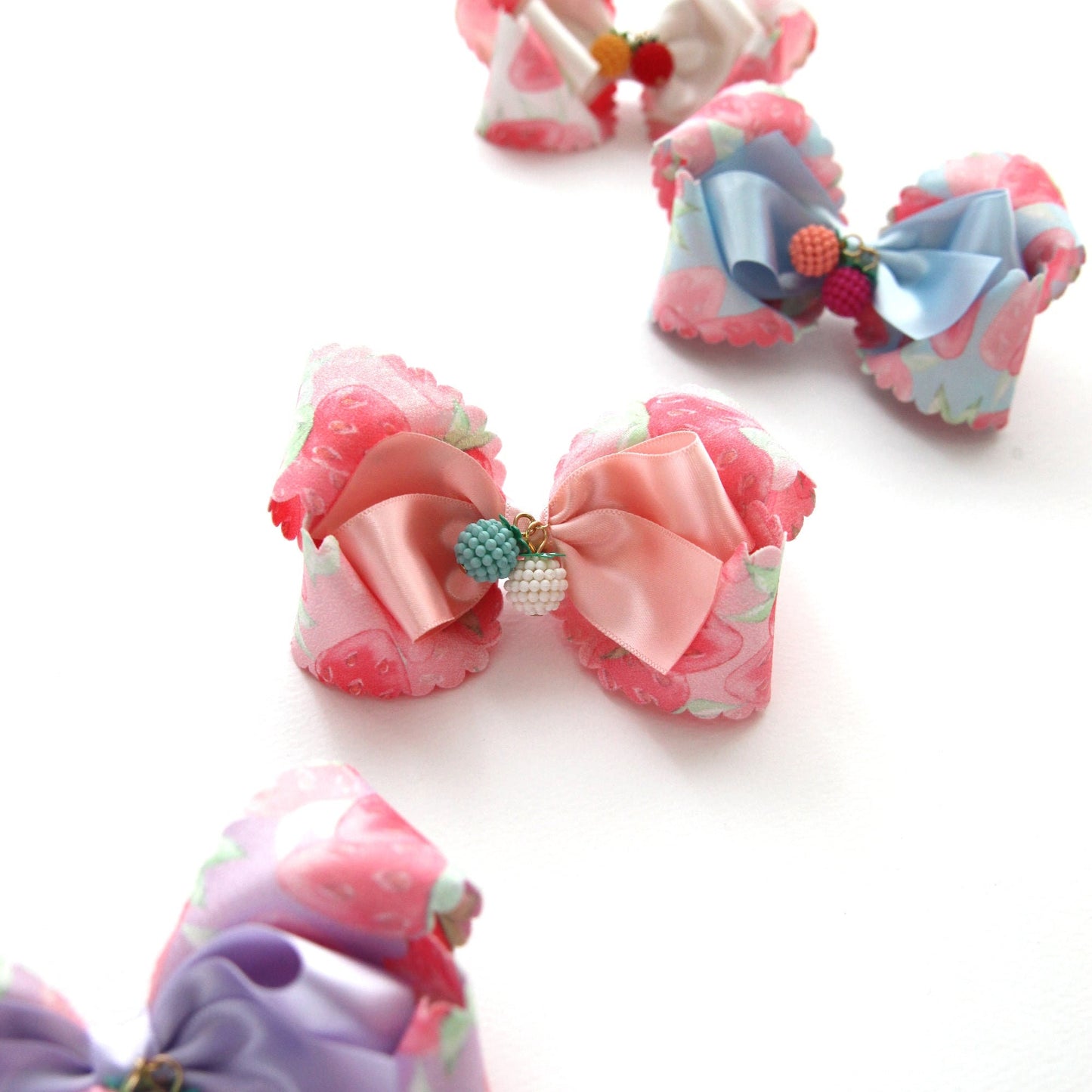 Wavy Strawberry Ribbon 1.5 Inch(3.8cm) x 2/5Yards