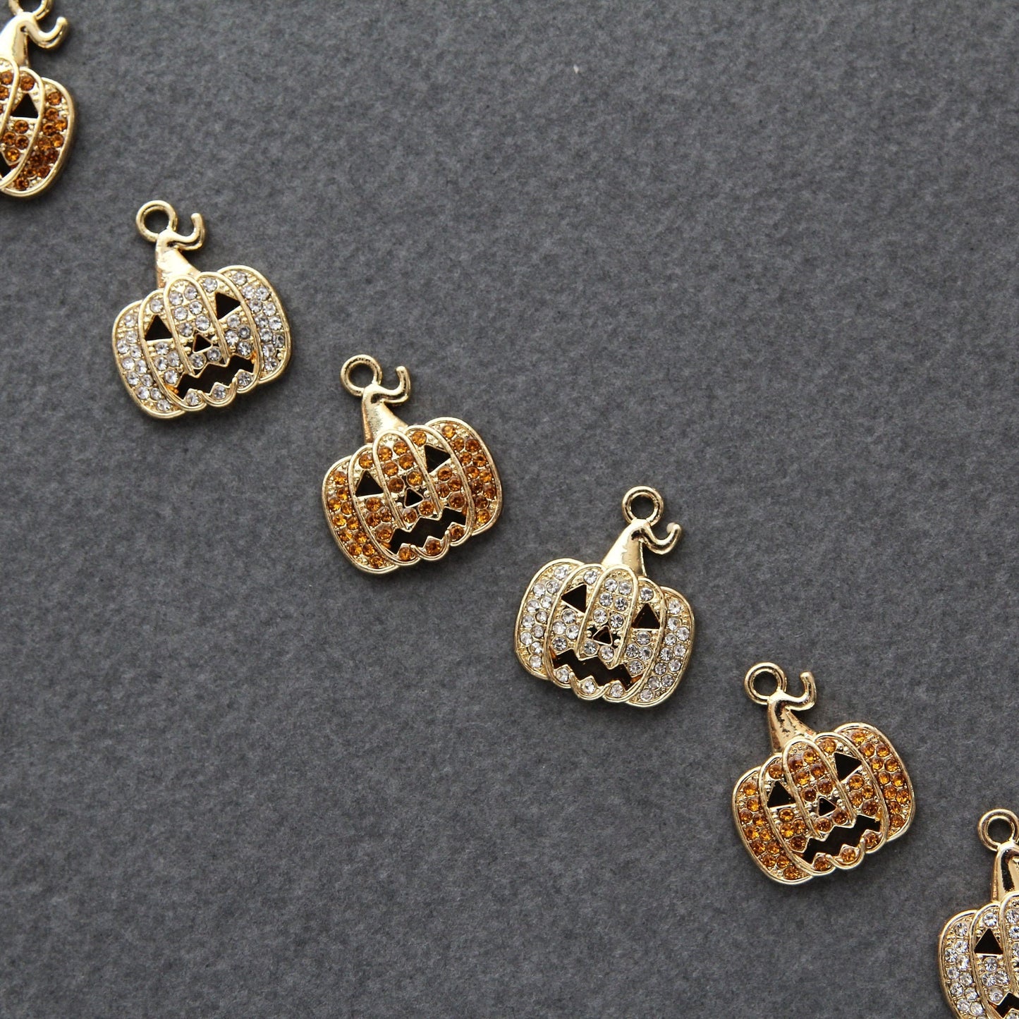 Halloween CZ Pumpkin Chams 5/10pcs