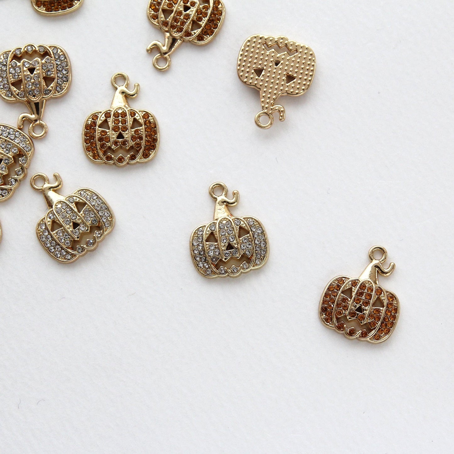 Halloween CZ Pumpkin Chams 5/10pcs