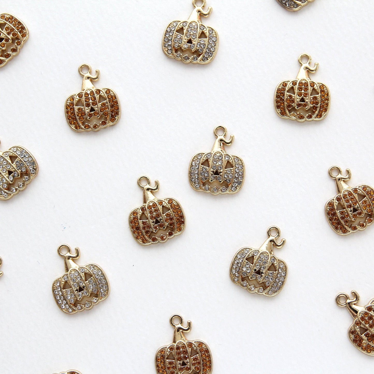 Halloween CZ Pumpkin Chams 5/10pcs