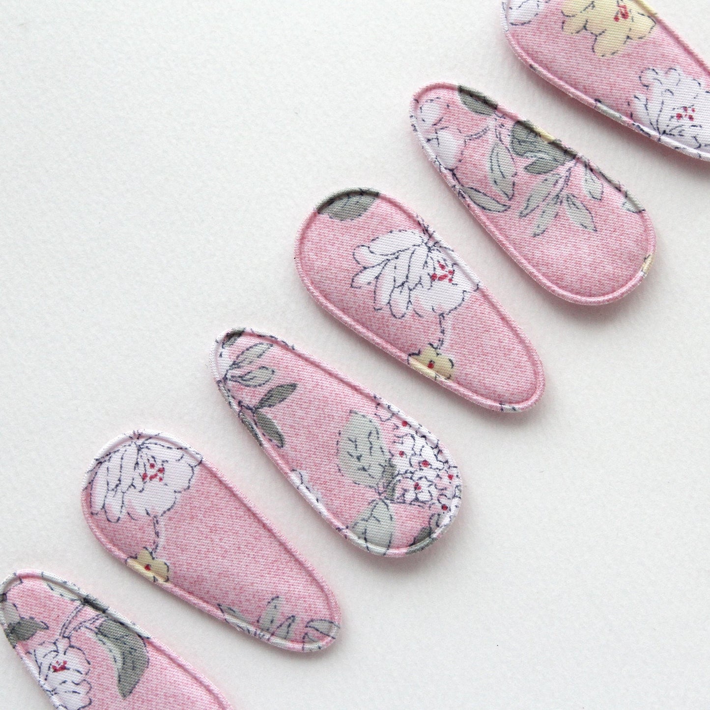 Rose Hair Snap Clip Covers 4pcs