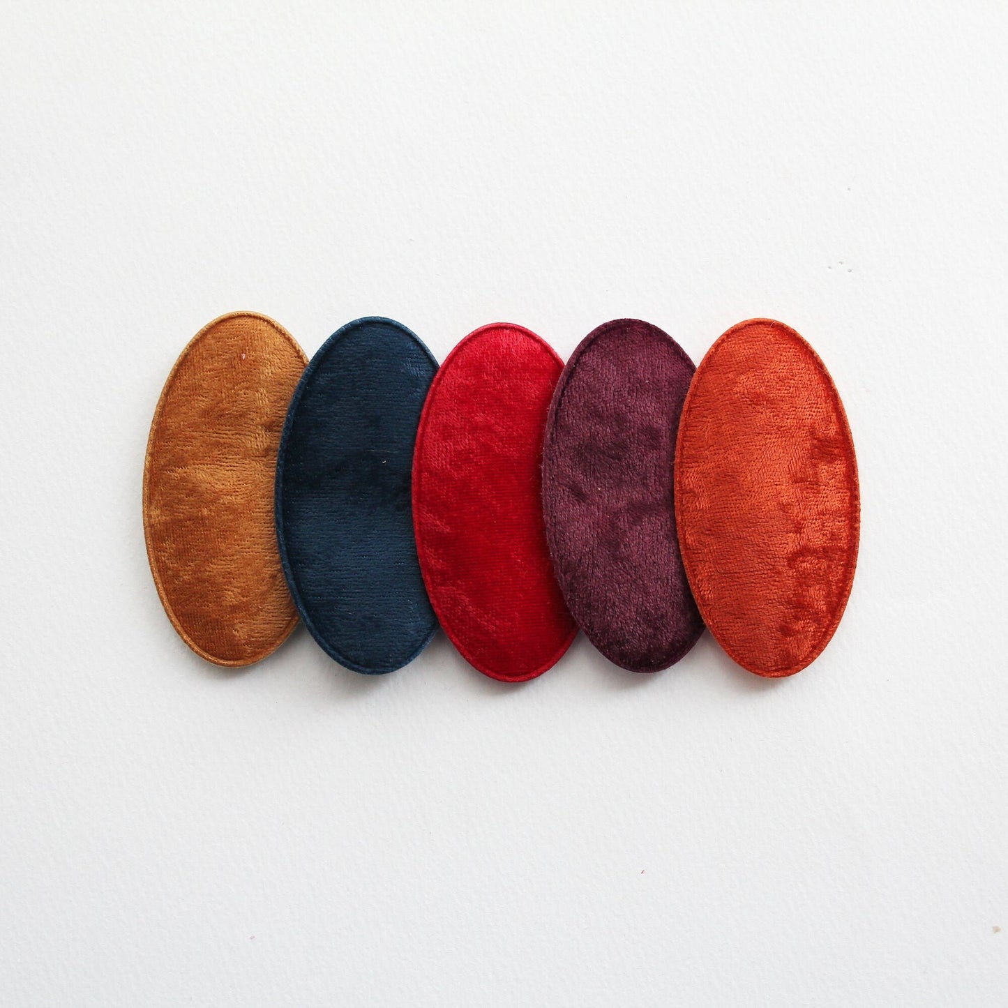 Velvet Oval Snap Clip Covers 4pcs